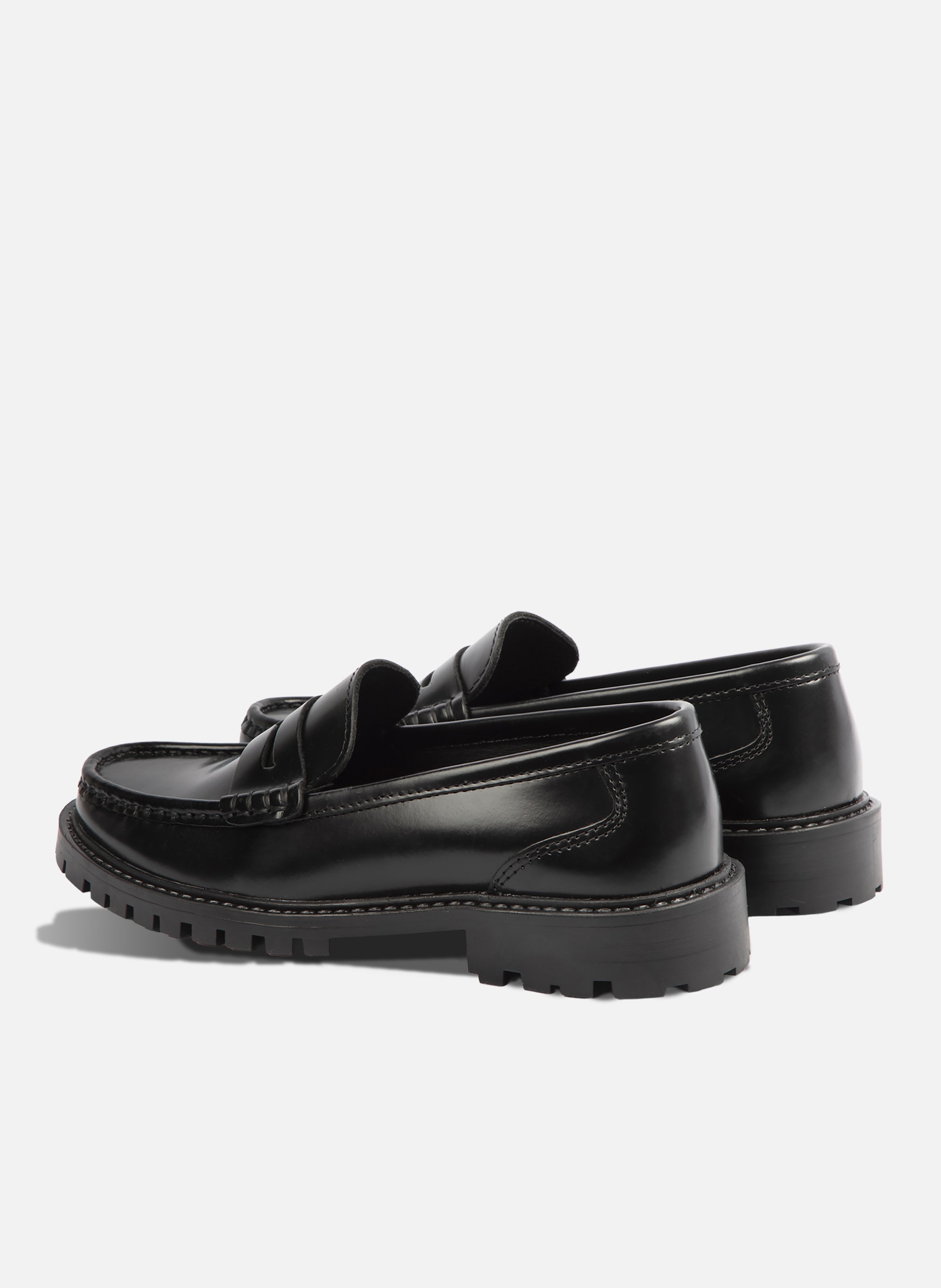 Mocassins iris cuir vernis JULES & JENN Noir