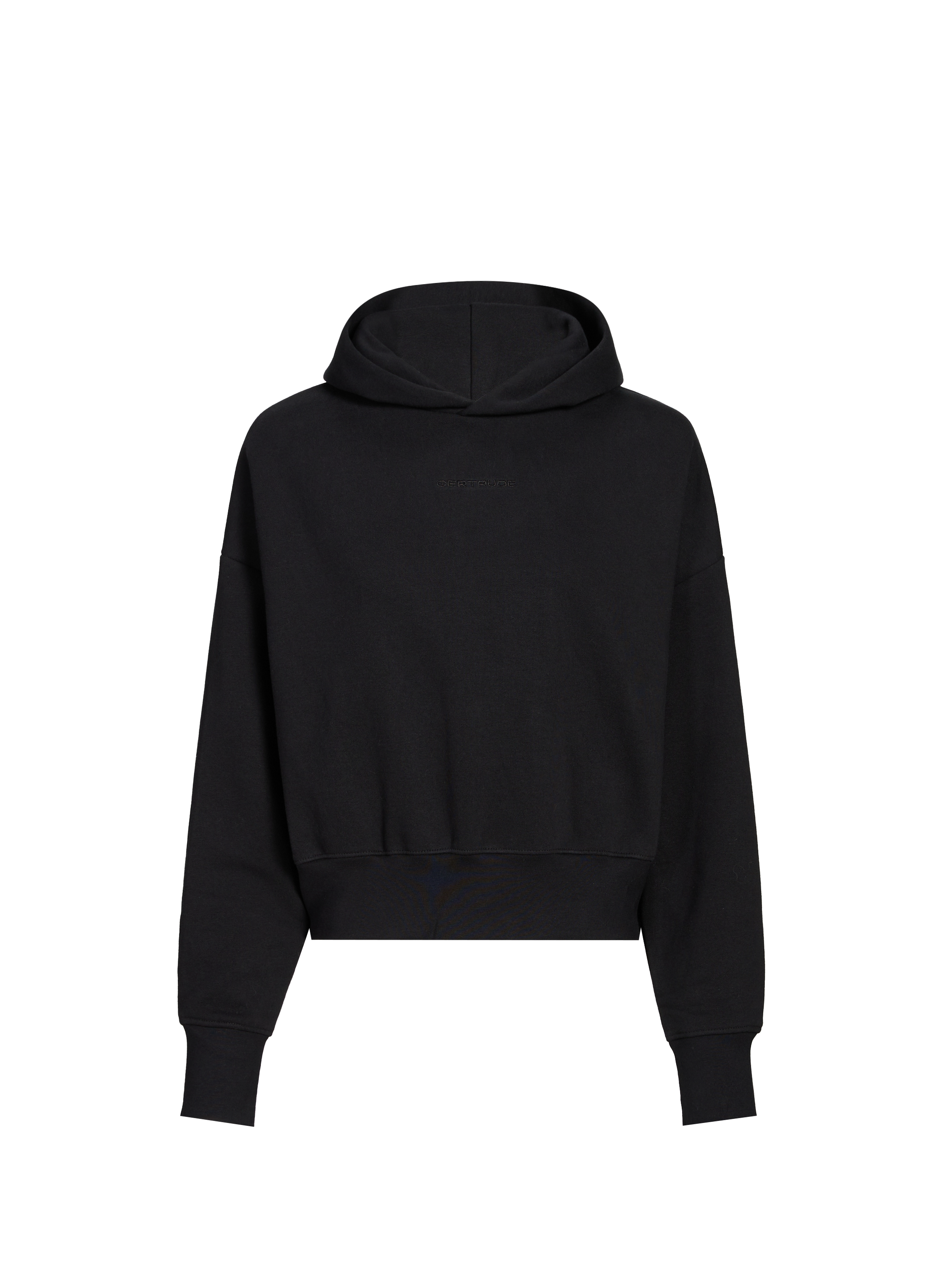 GERTRUDE ET GASTON Short cotton blend sweatshirt Black
