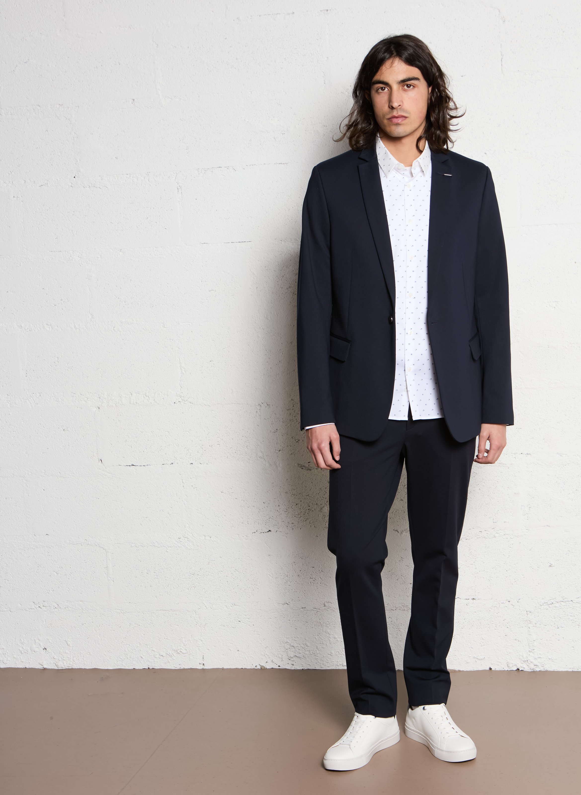 Pantalon de tailleur slim IKKS Bleu