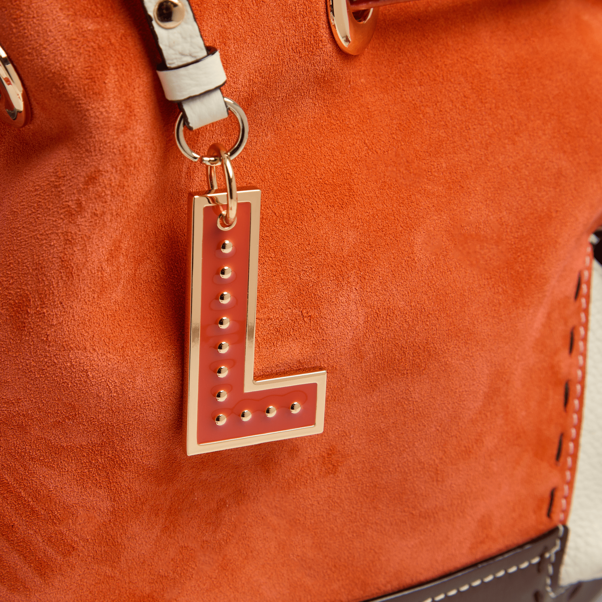 Sac seau m premier flirt de lancel en cuir LANCEL Orange