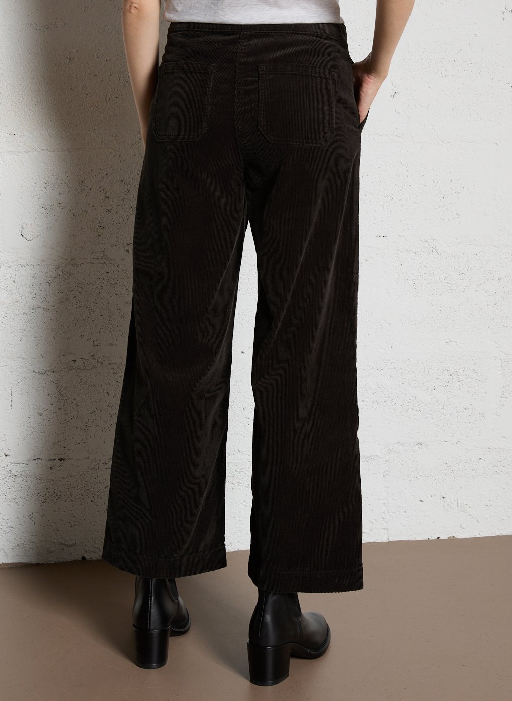 Pantalon large en velours côtelé martin MAISON 123 Kaki