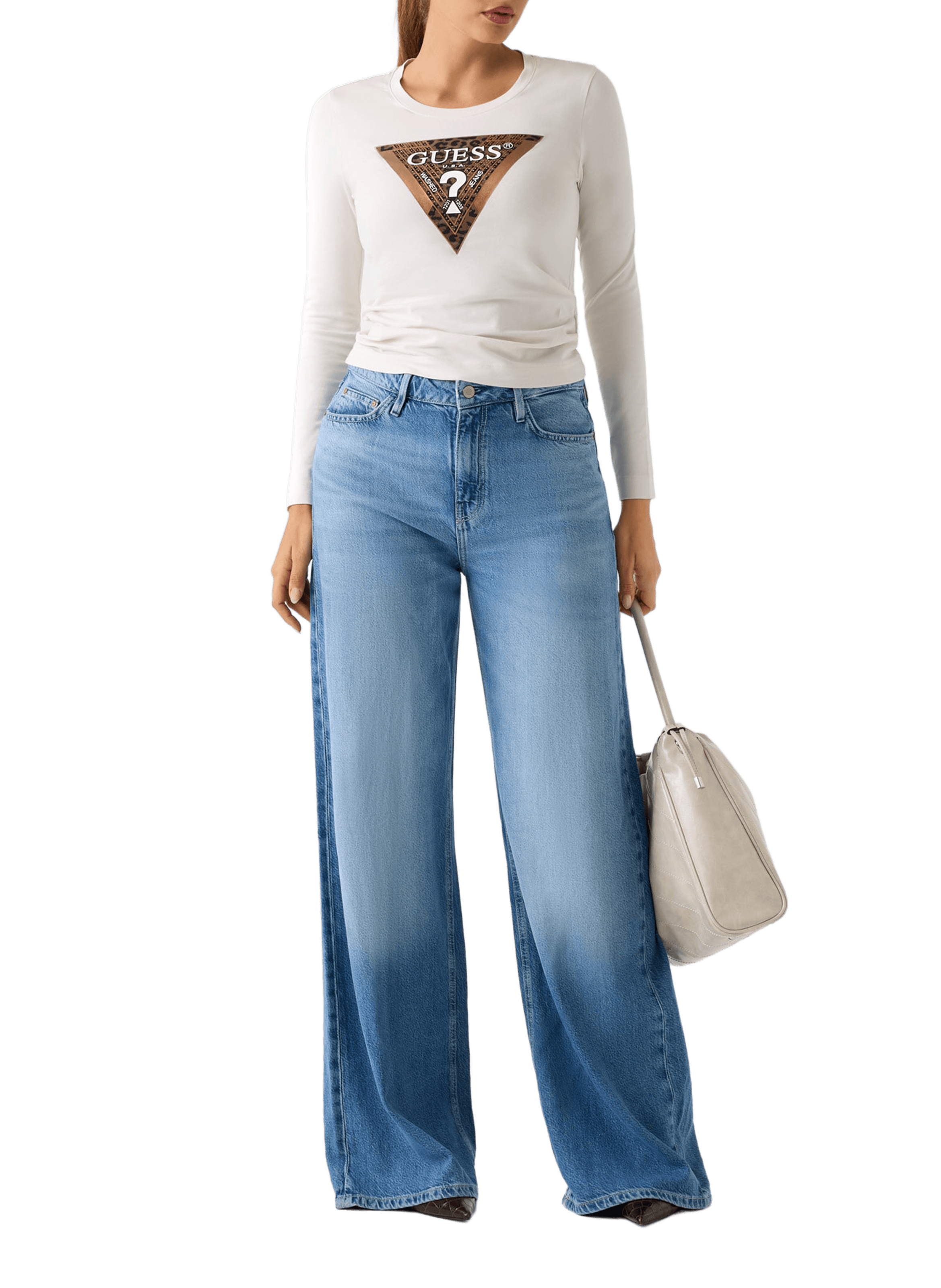 Long sleeve T-shirt GUESS Beige