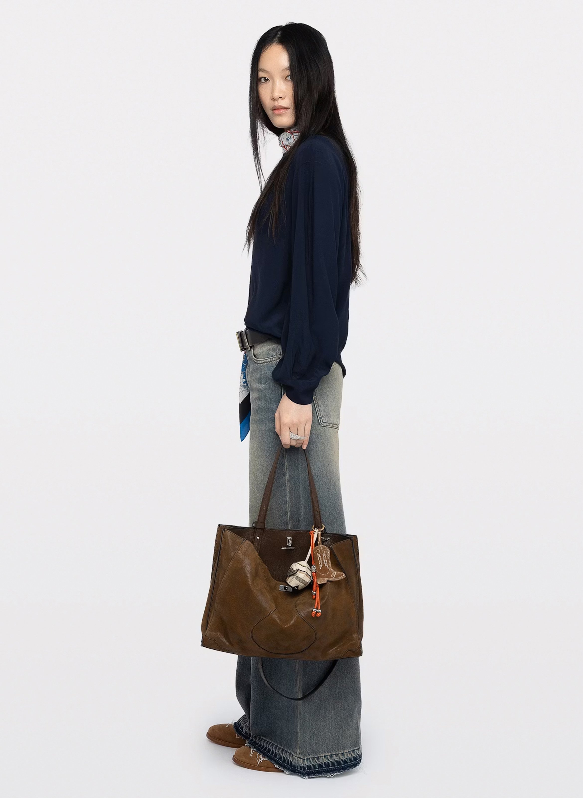 Top droit col v torny ZADIG&VOLTAIRE Bleu