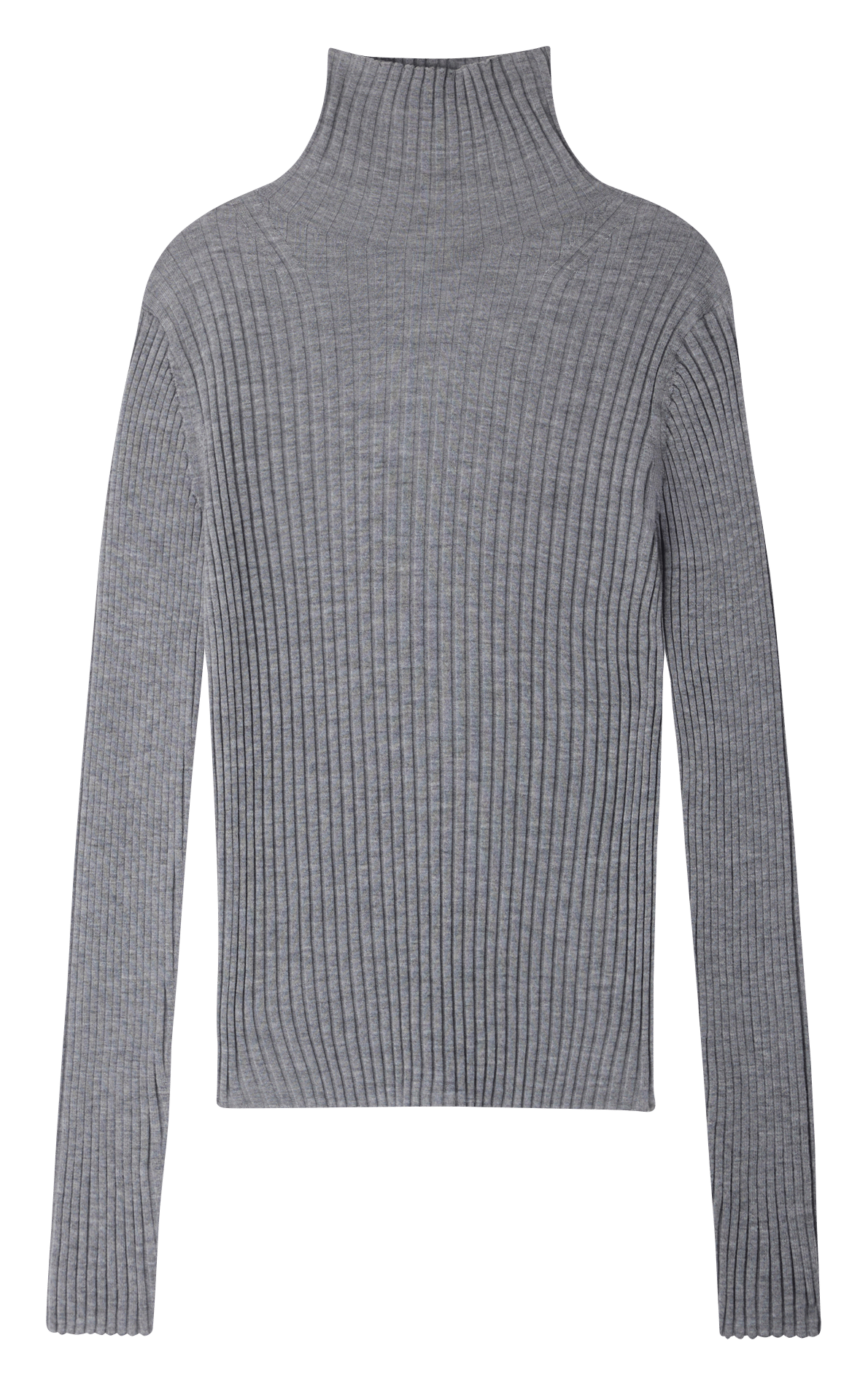 Col roulé cintré en laine mérinos Filao SOEUR Gris