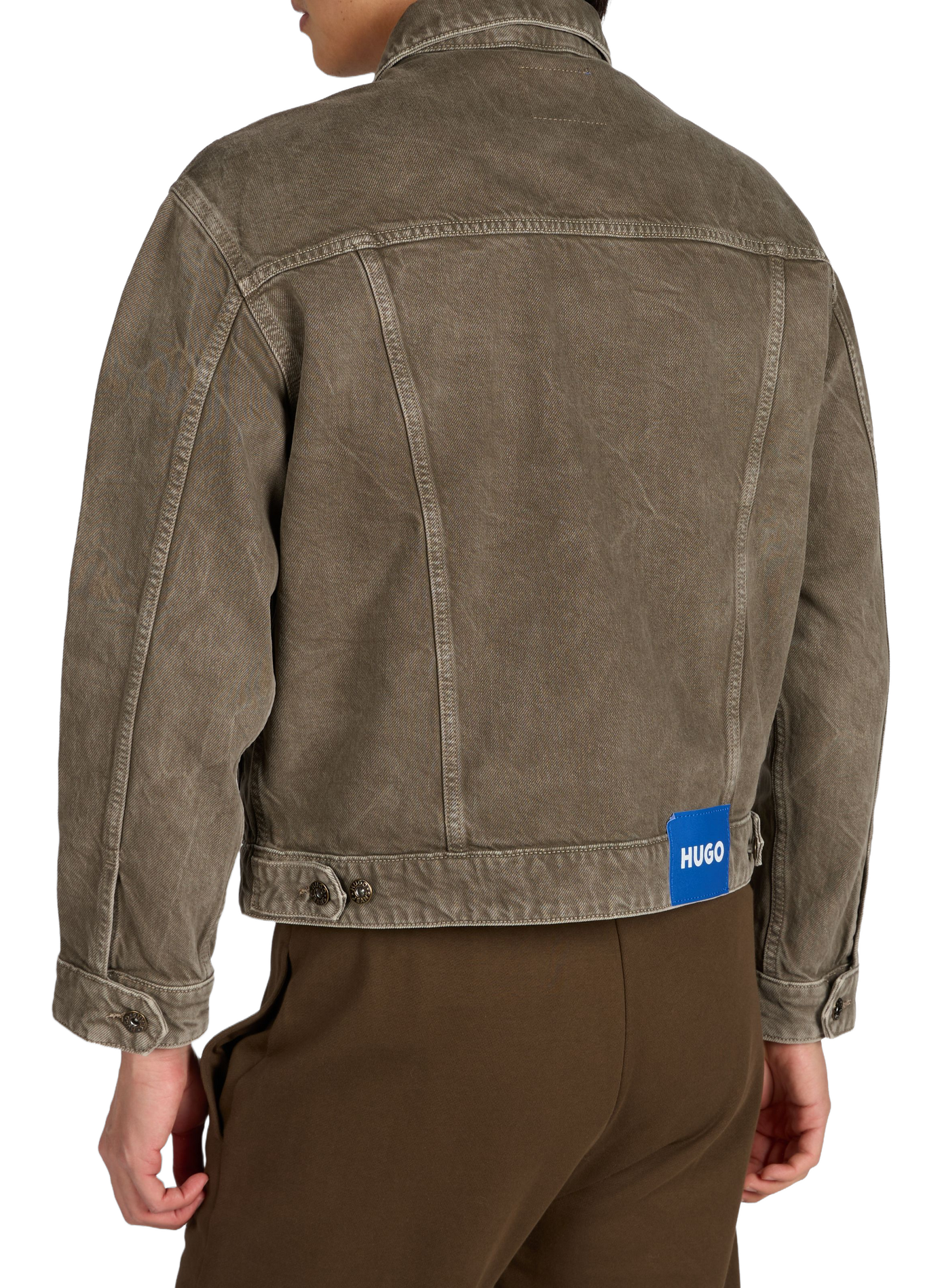 Veste à col classique en coton HUGO BLUE Marron