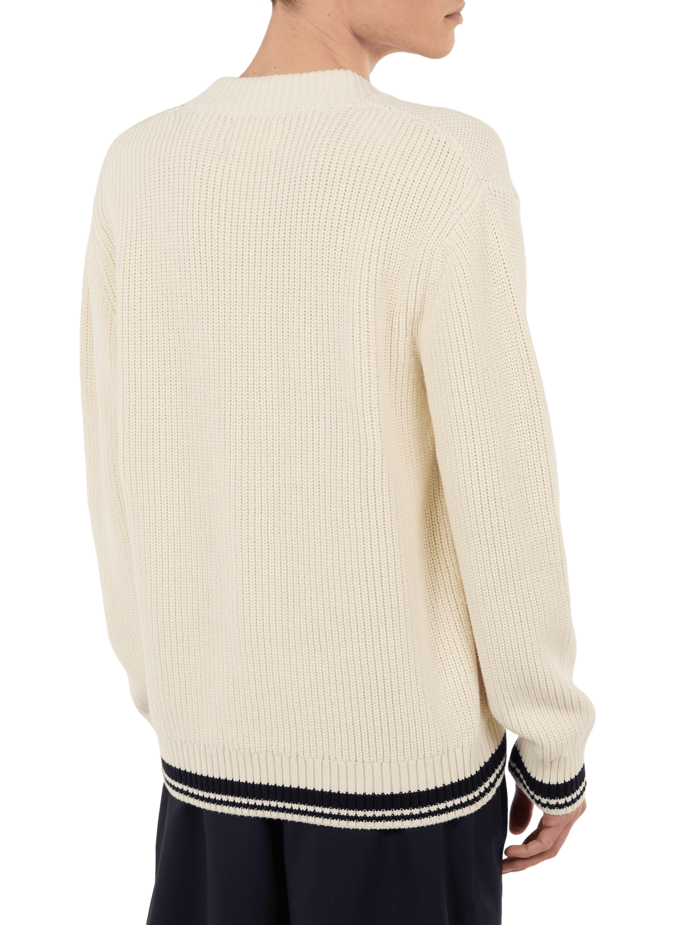 V-neck cotton sweater SAISON 1865 Beige