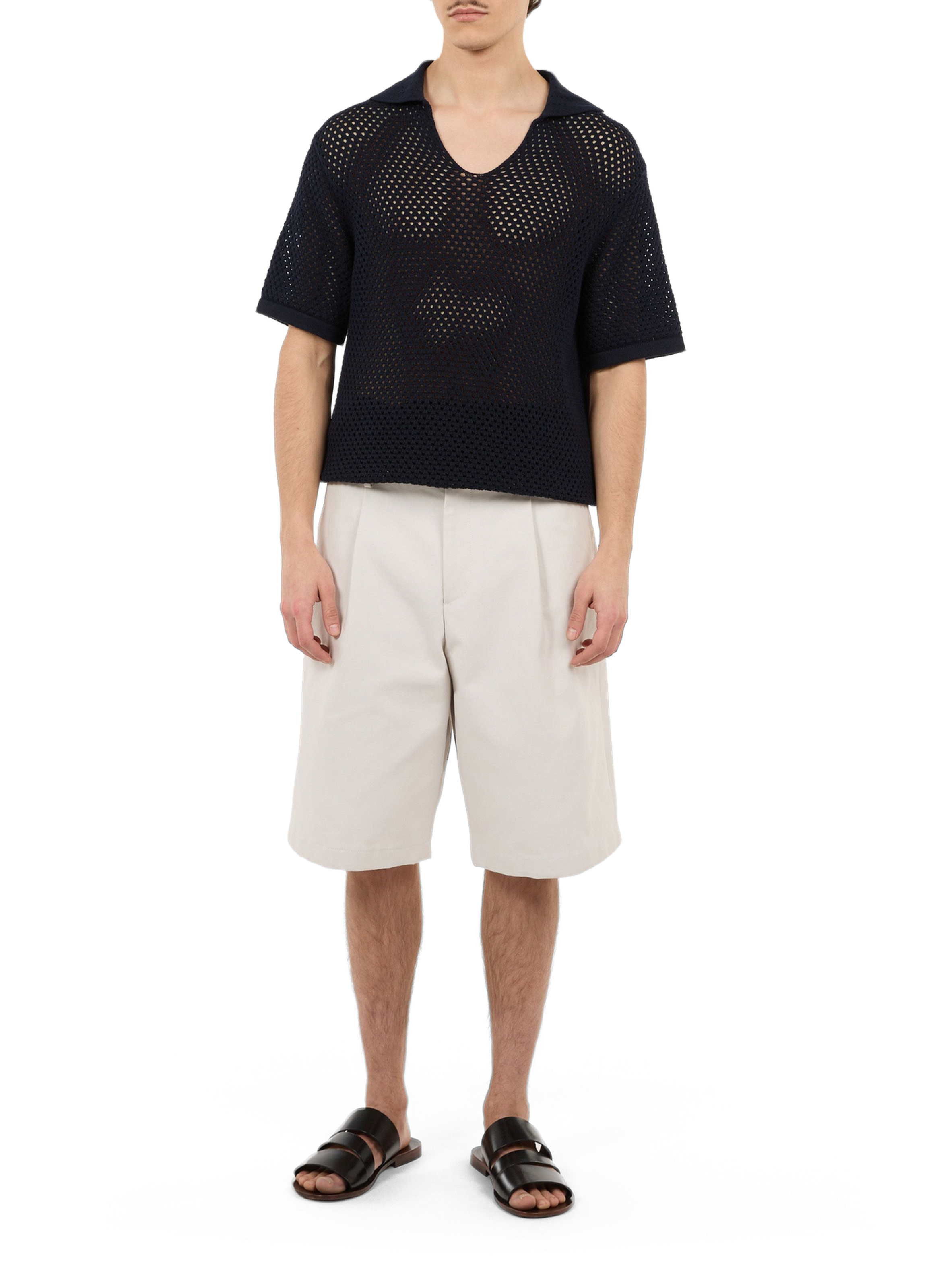 Short-sleeved cotton polo polo SAISON 1865 Blue