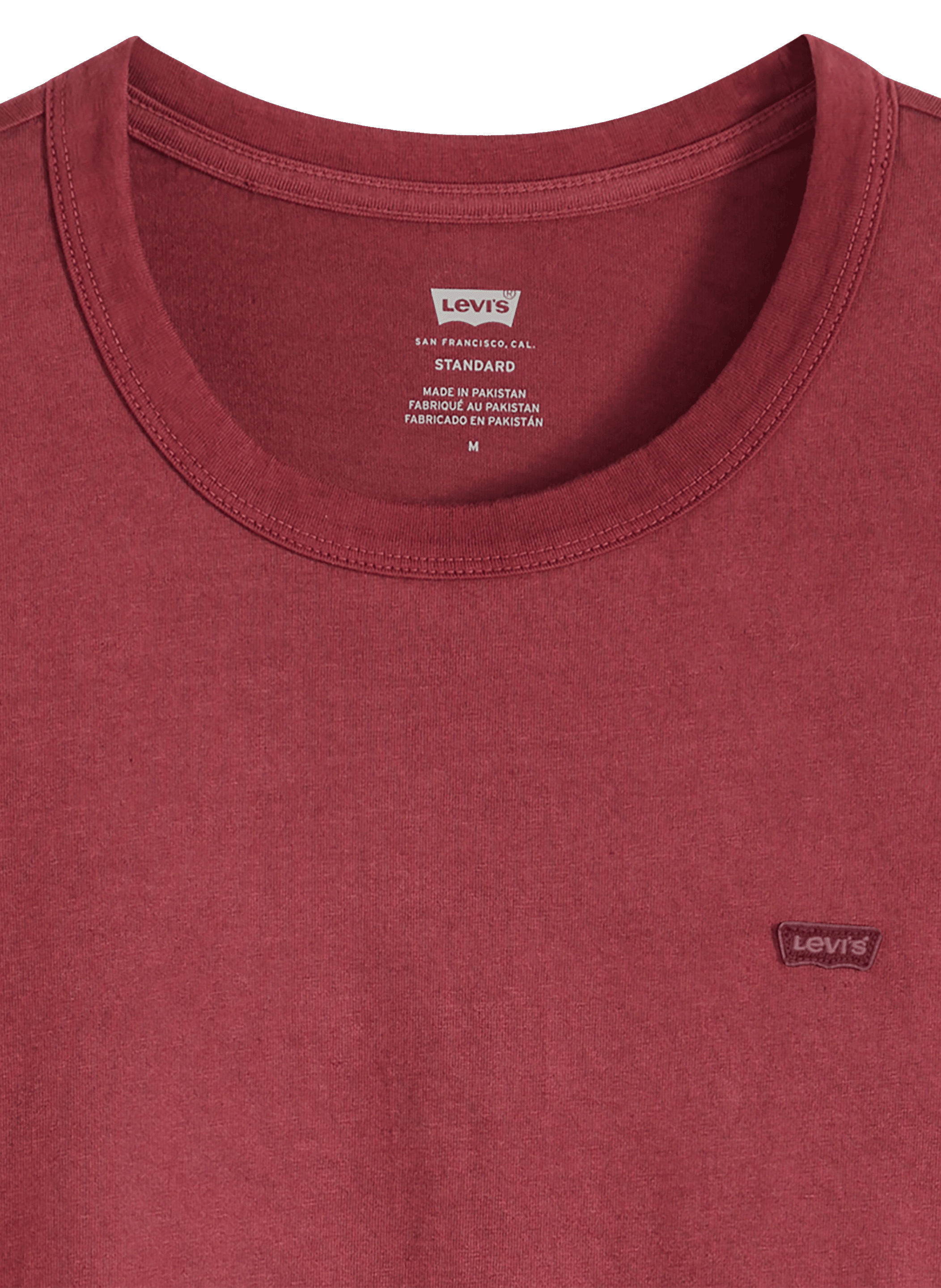 Straight short-sleeved cotton T-shirt LEVI'S Red