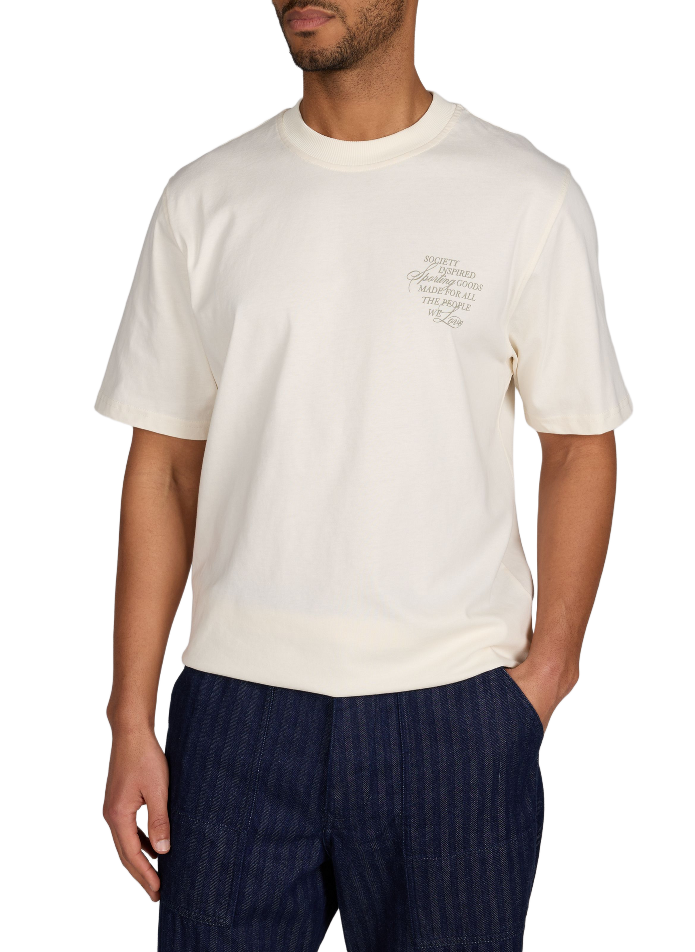 T-shirt Ben Faience imprimé en coton organique LES DEUX Beige
