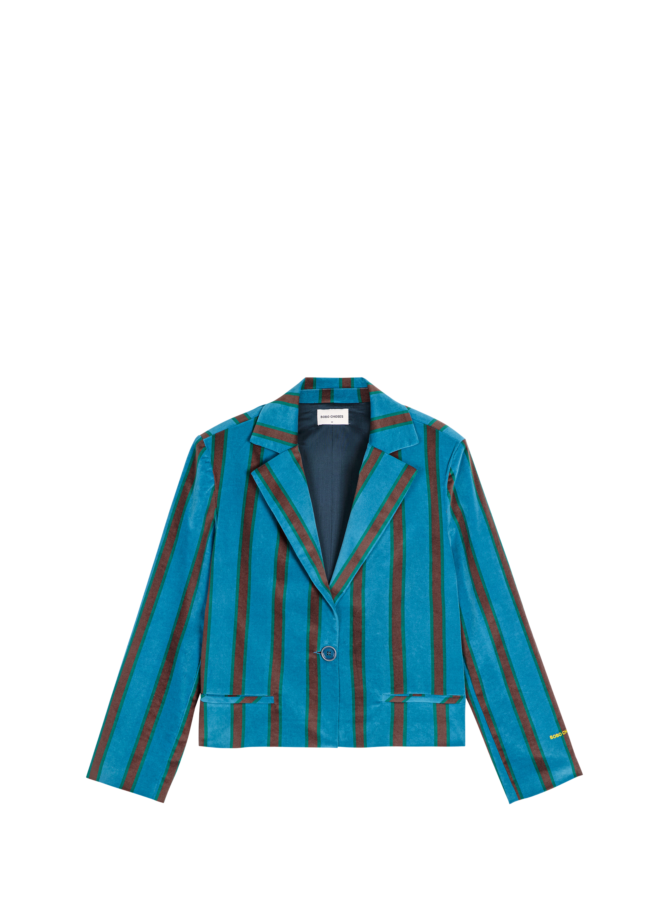 Veste droite rayée en coton mélangé BOBO CHOSES Bleu