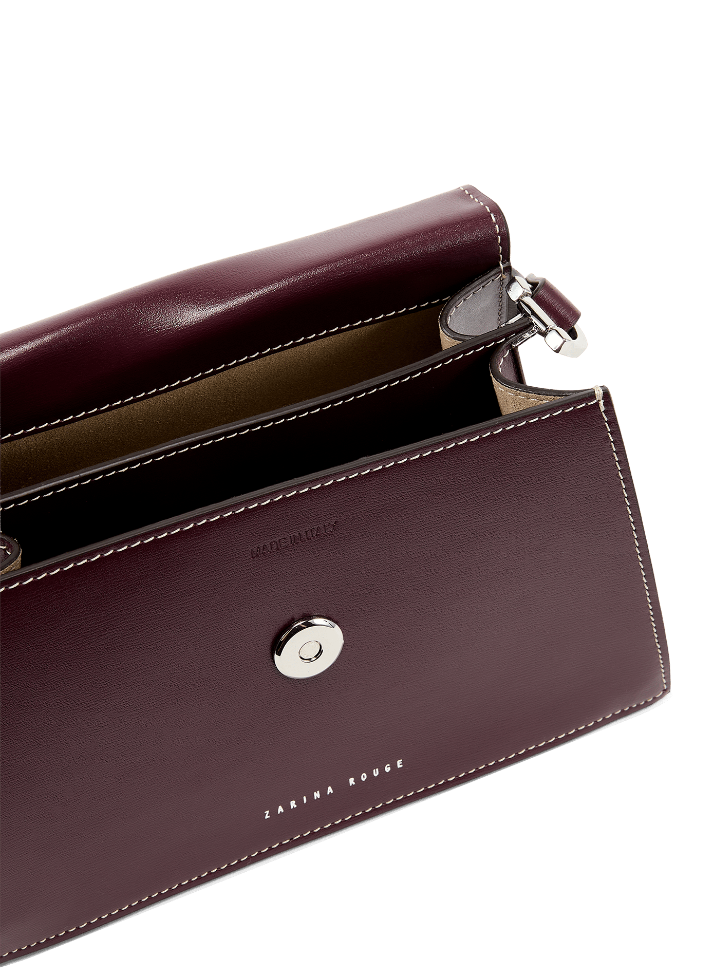 Sac à bandoulière réglable en cuir ZARINA ROUGE Brown