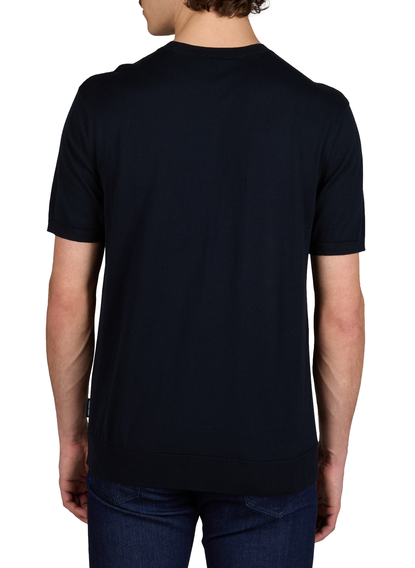 T-shirt manches courtes en coton ARMANI EXCHANGE Bleu