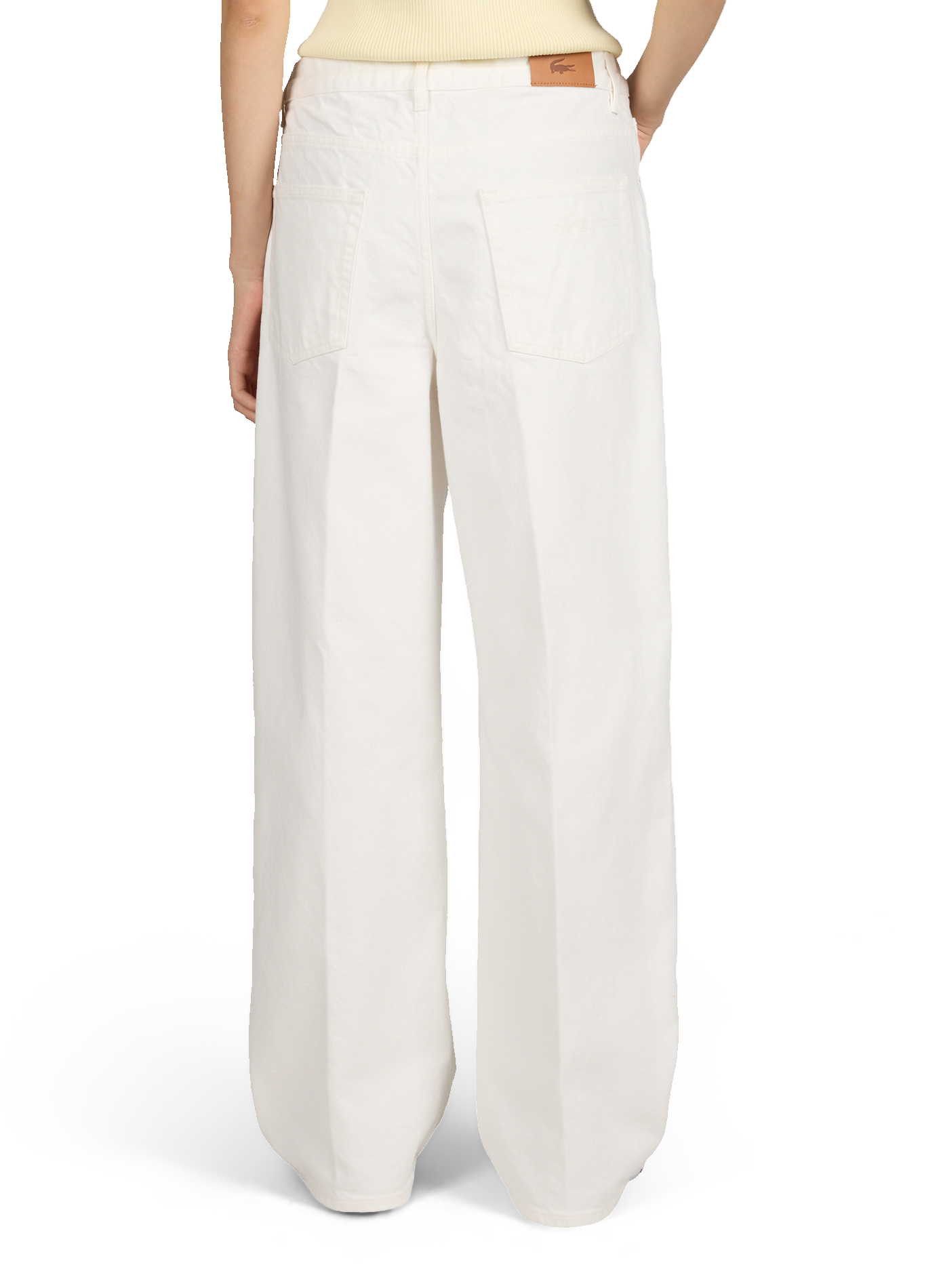 Jean large en coton  LACOSTE Blanc