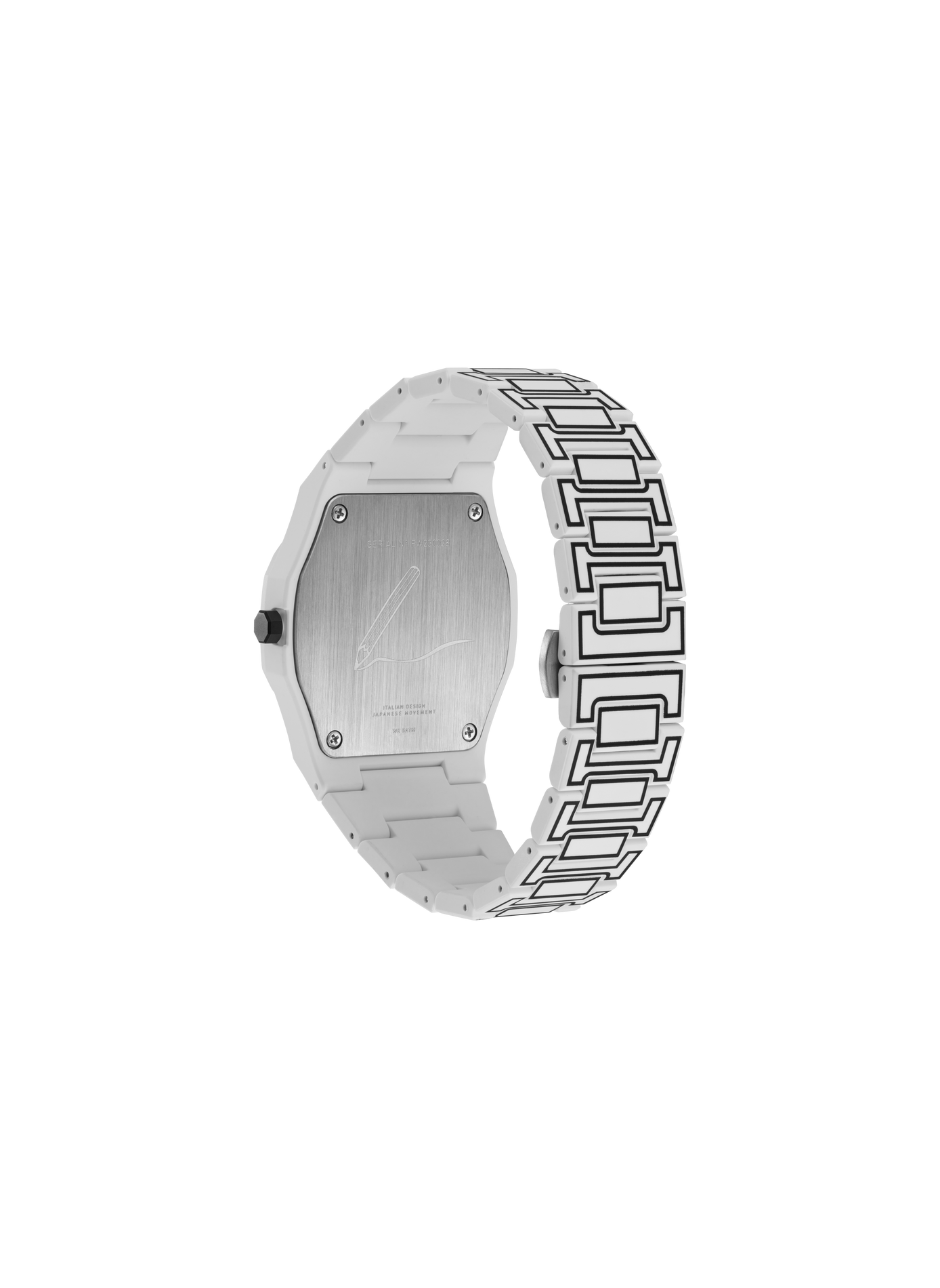 Montre Sketch 02 en polycarbonate D1 MILANO Blanc