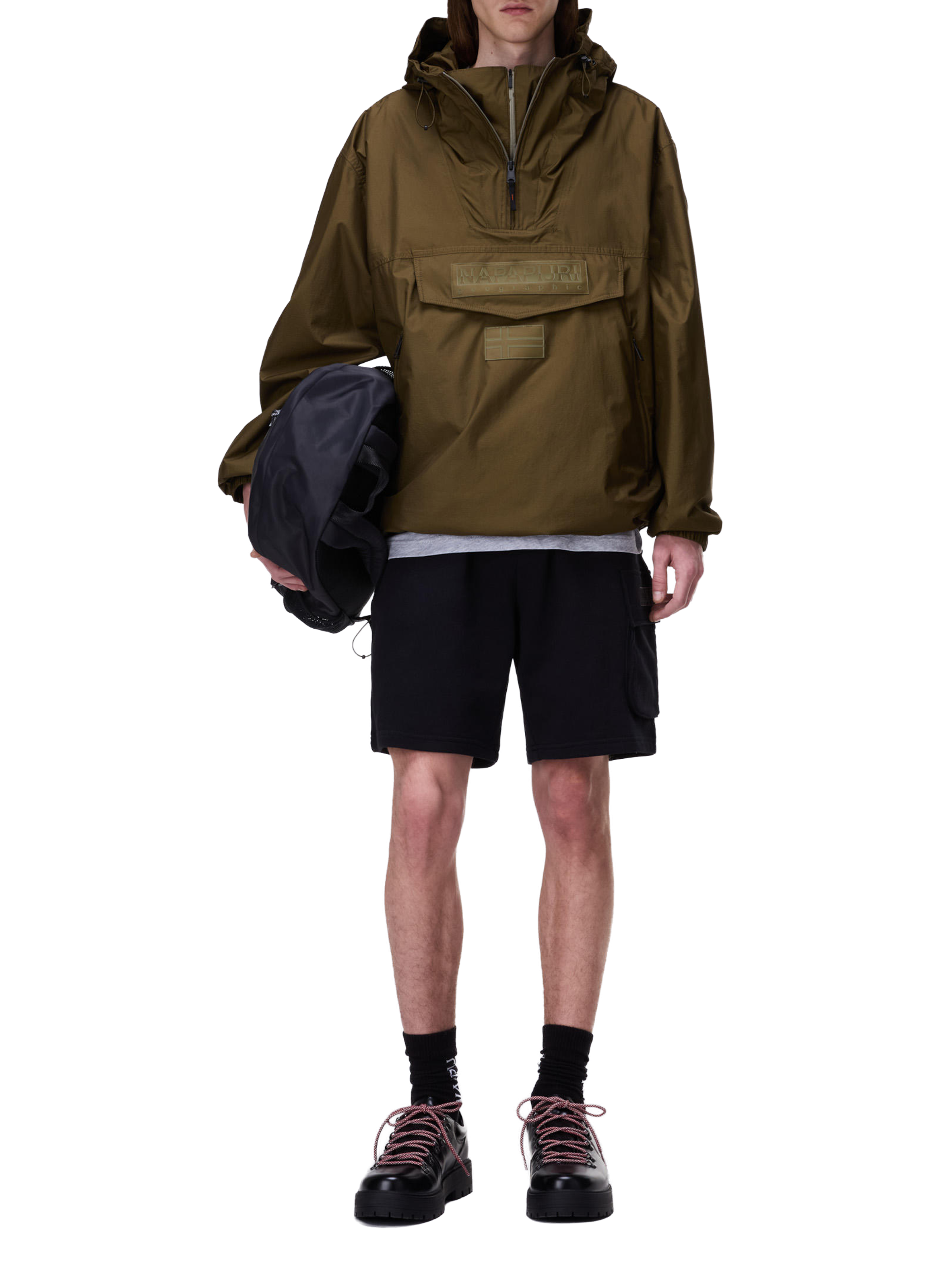 Veste anorak Rainforest à capuche NAPAPIJRI Kaki