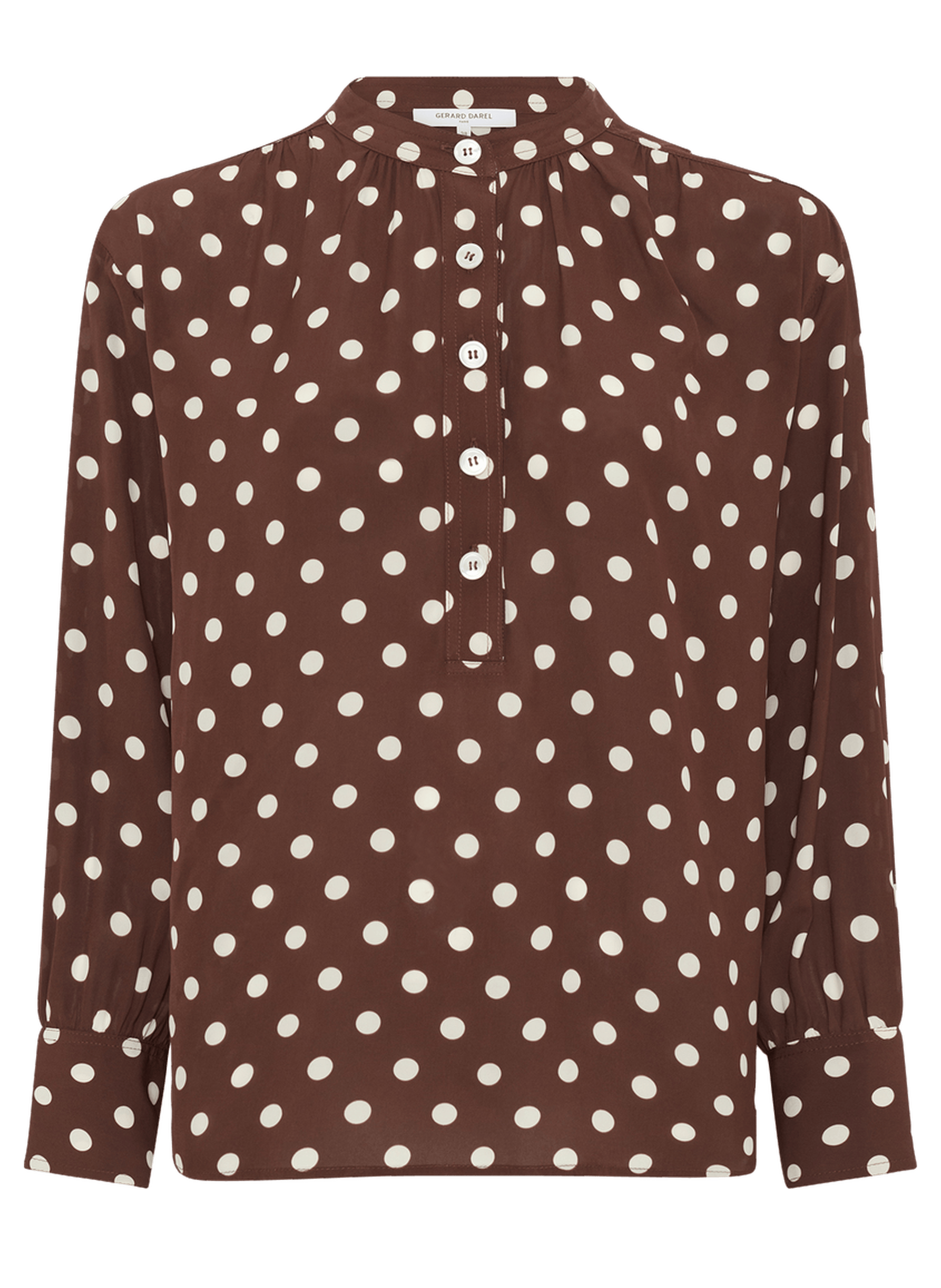 Blouse fluide à pois - cayane GERARD DAREL Marron
