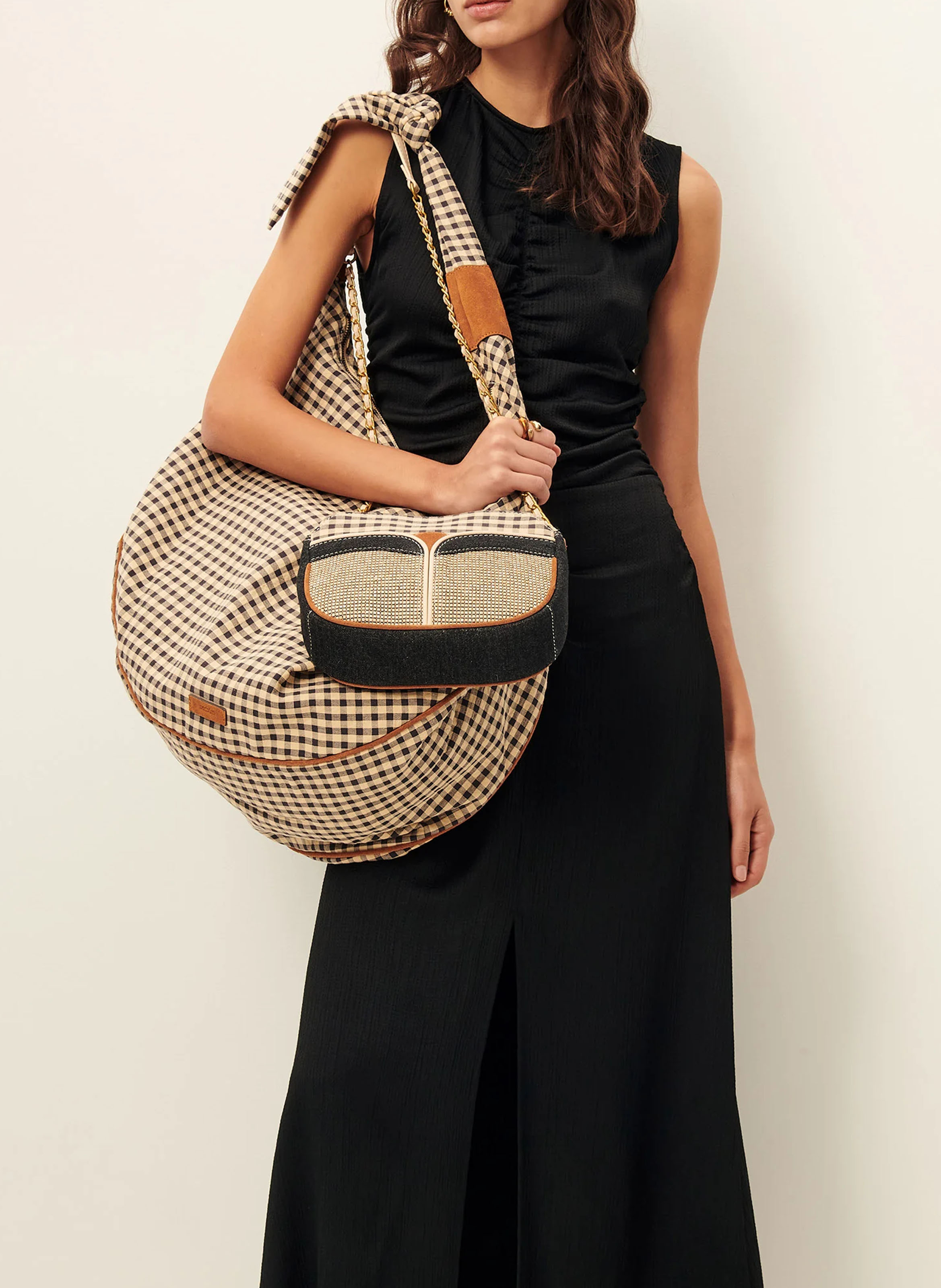 Robe longue col rond froncée hayworth SESSUN Noir