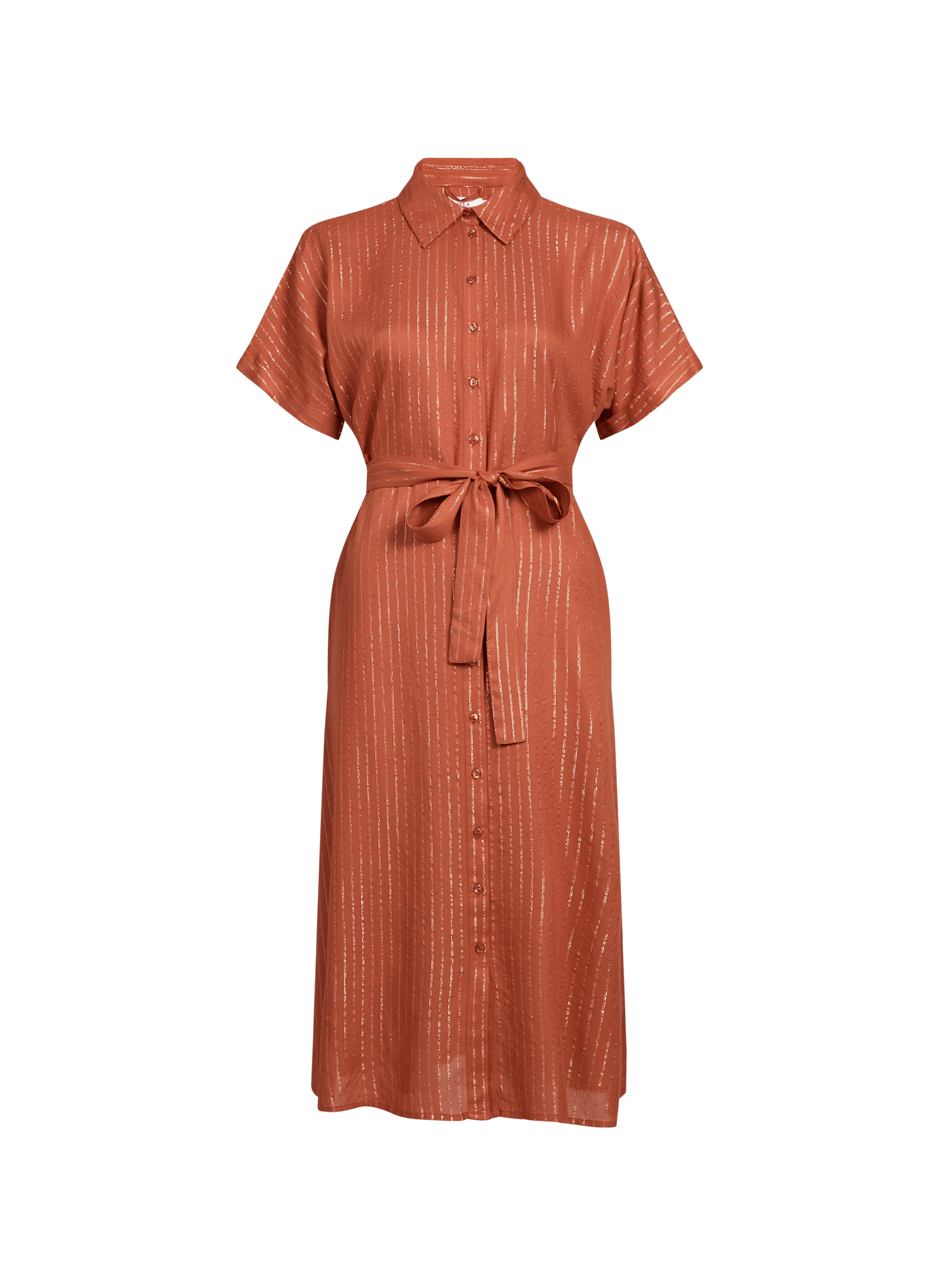 Robe boutonnée à rayures VILA Rouge