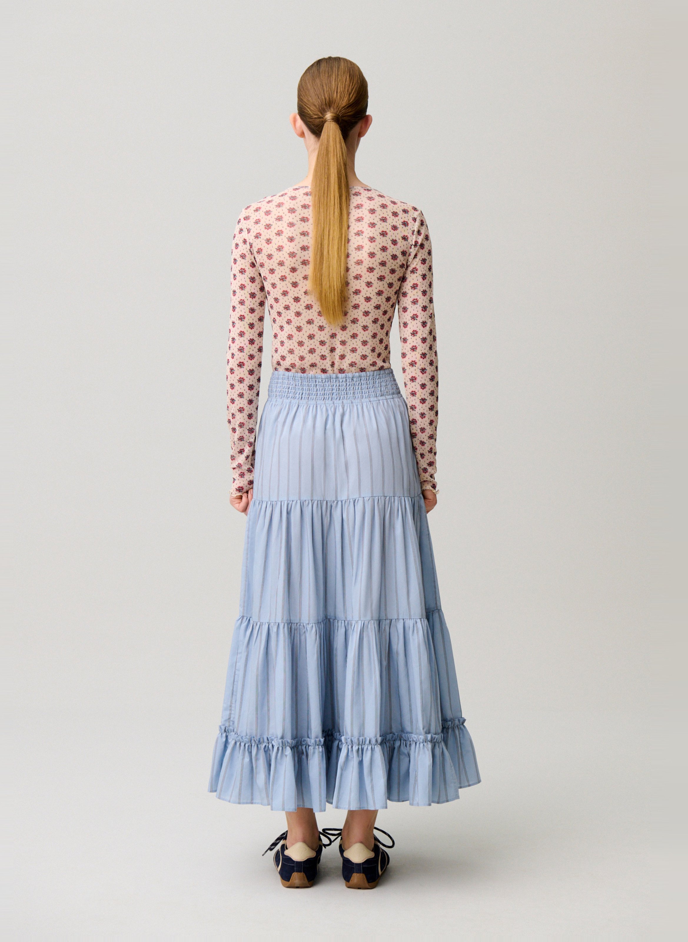 Jupe évasée rayée CLAUDIE PIERLOT Multicolore