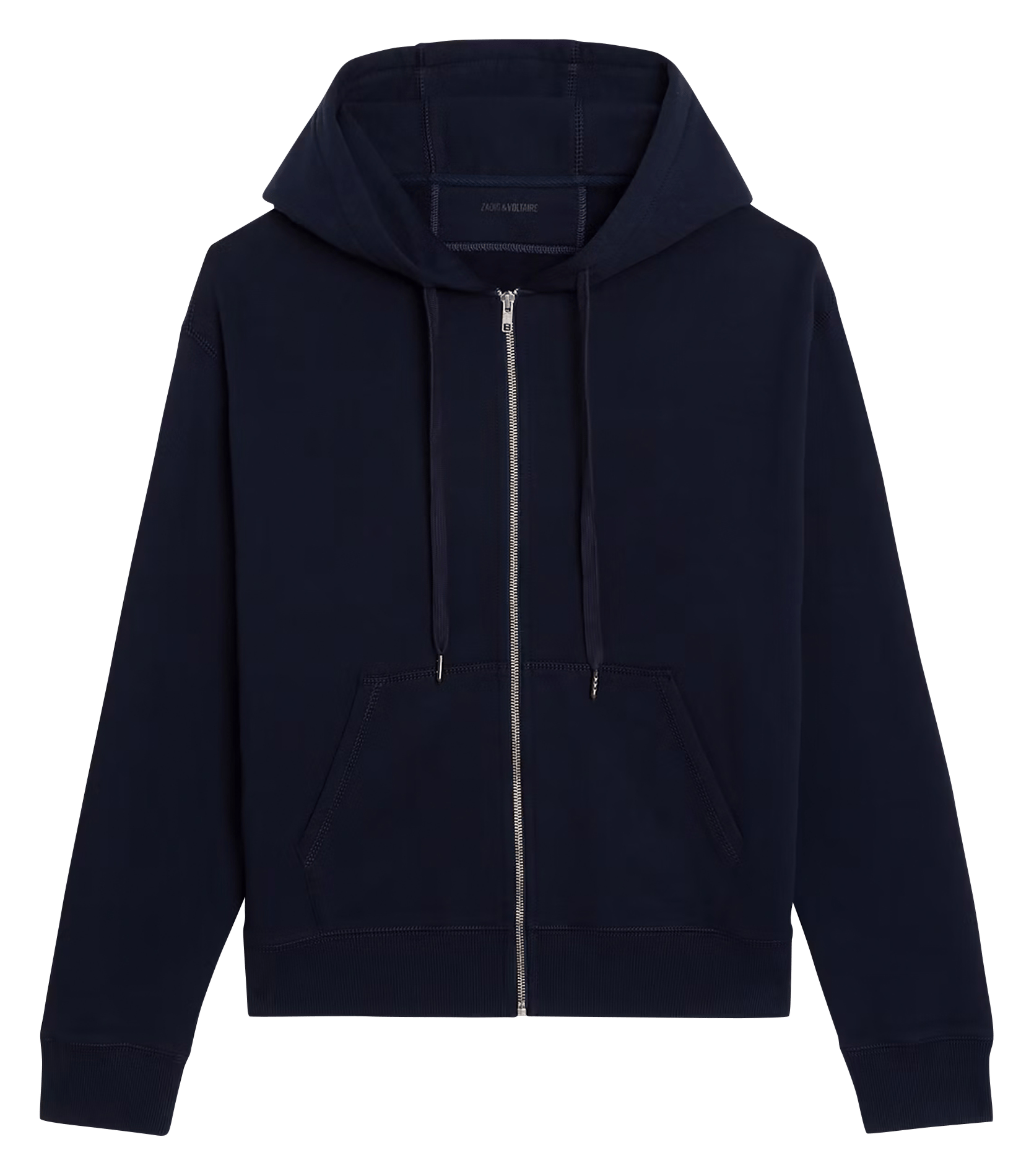 Sweat droit à capuche en coton mélangé sacha ZADIG&VOLTAIRE Bleu