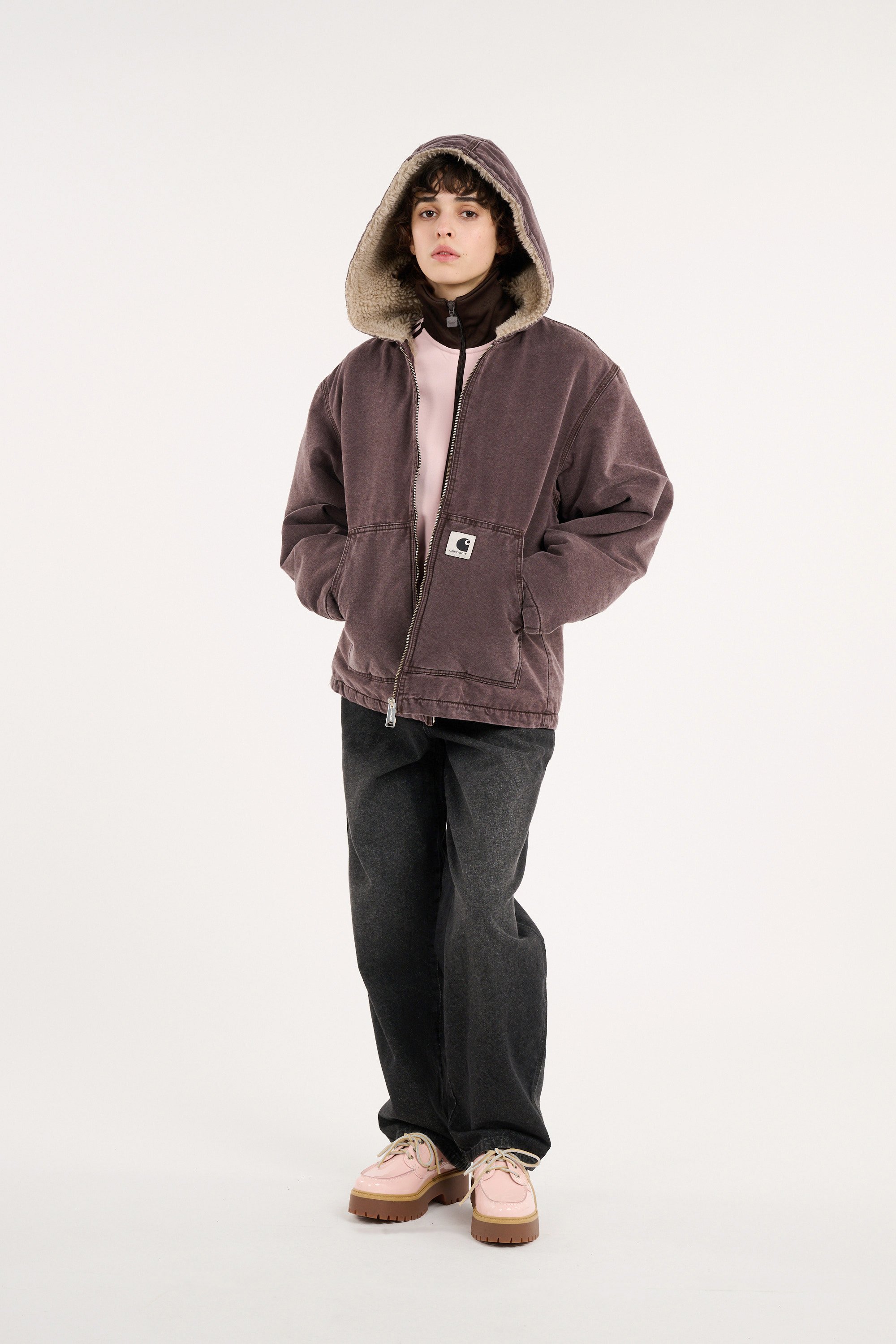 Veste w' hooded mitch jacket CARHARTT WIP Marron