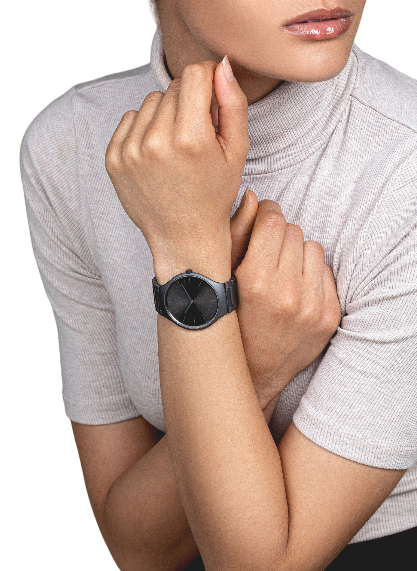 Montre quartz en céramique RADO Gris