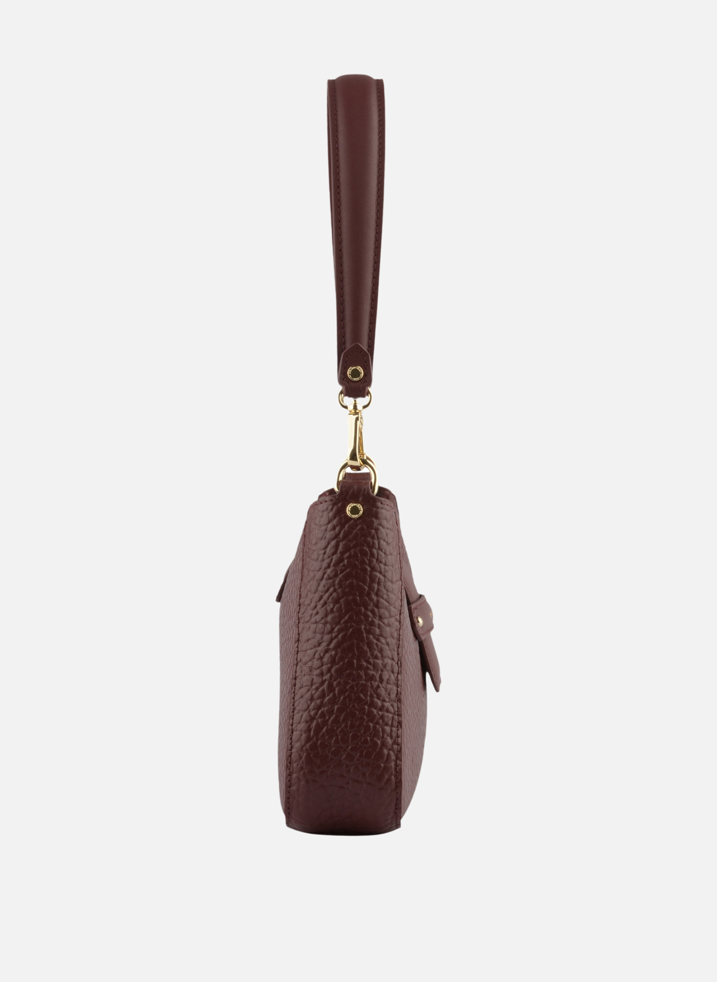 Fleuves | sac à main en cuir de vachette POURCHET Rouge