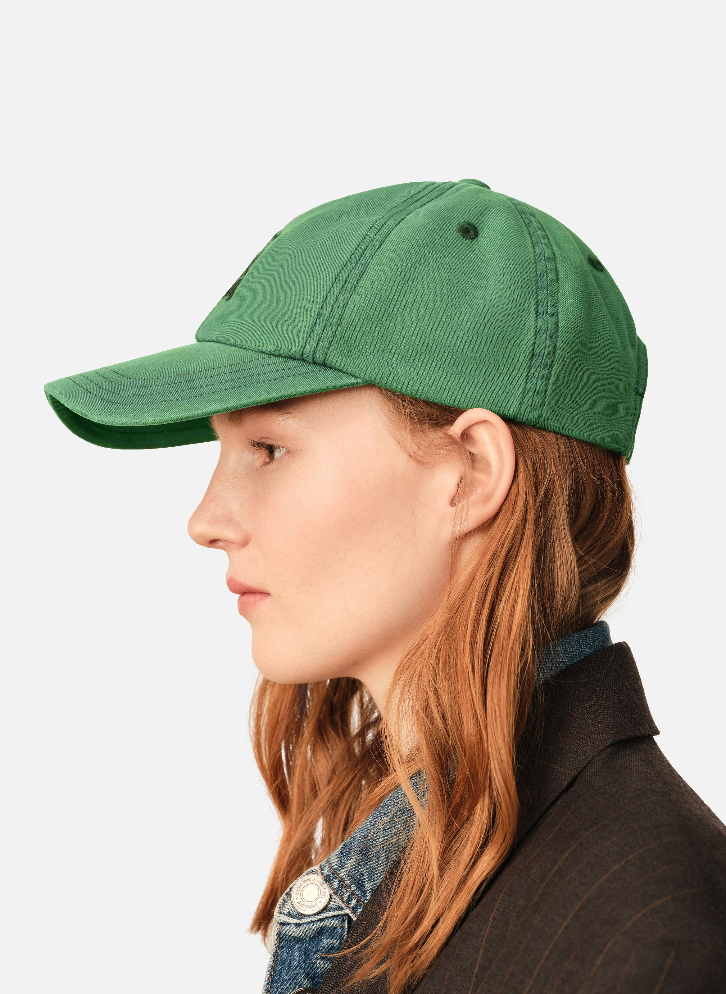 Casquette unisexe en coton "don't forget to love" AMI PARIS Vert
