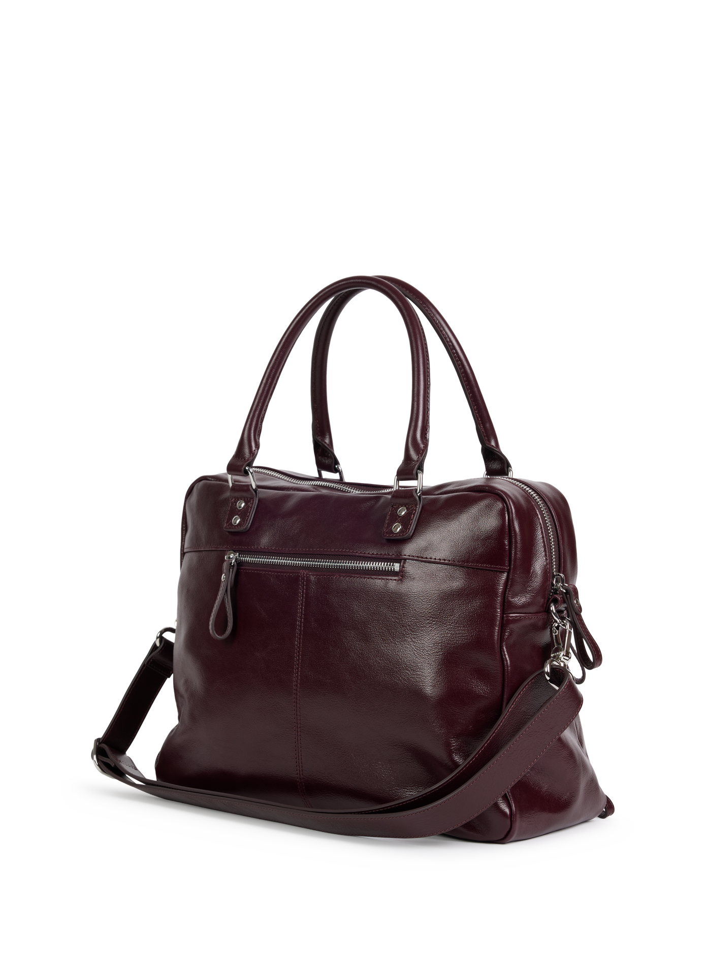Leather laptop bag NAT & NIN Purple