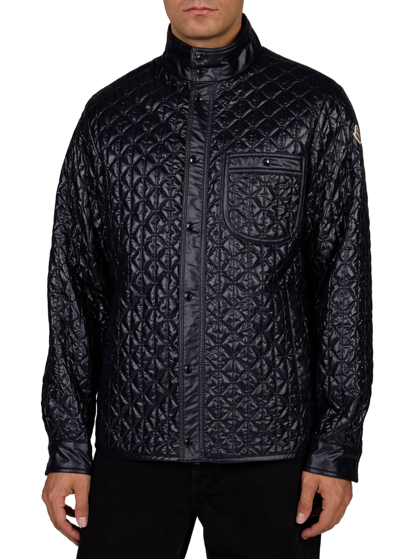 Veste droite matelassée MONCLER Bleu