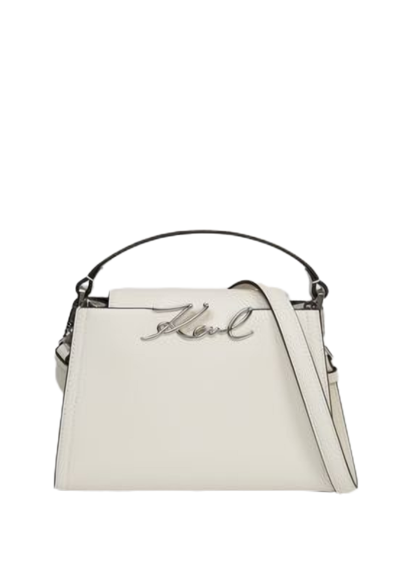 Lederhandtasche K/Signature Mini KARL LAGERFELD Beige