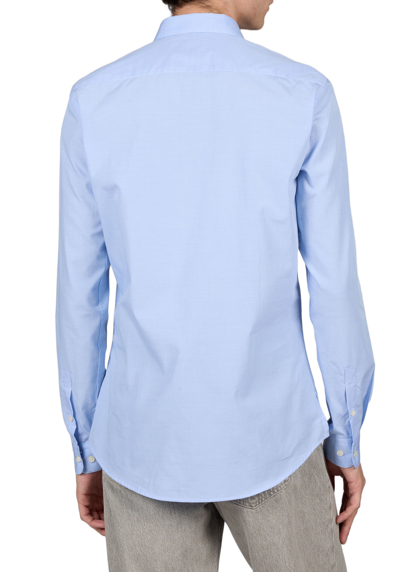 Chemise droite col classique en coton AU PRINTEMPS PARIS Bleu