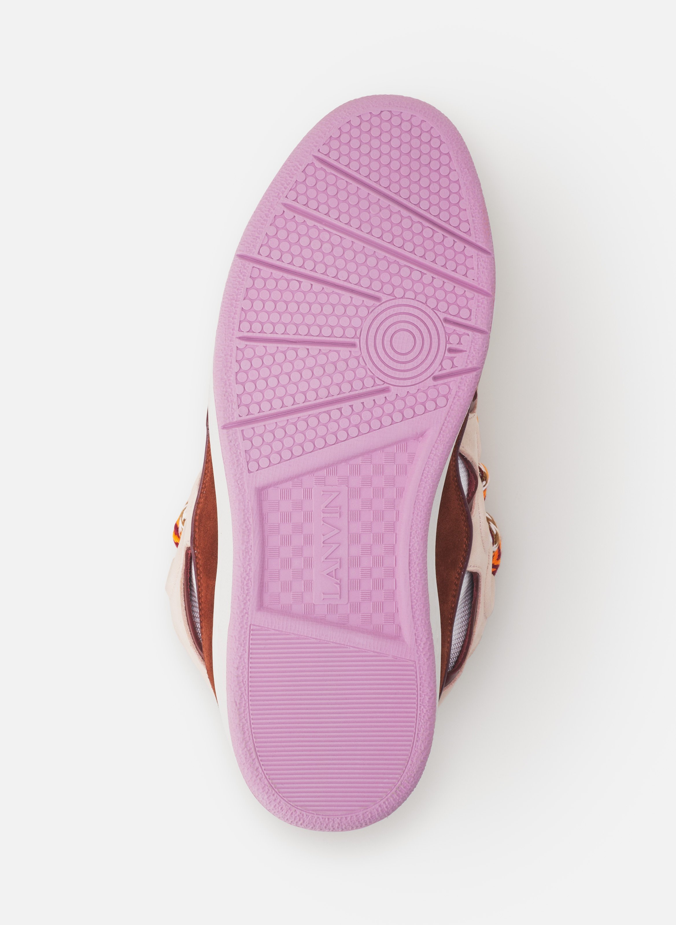 Sneakers curb en cuir LANVIN Rose