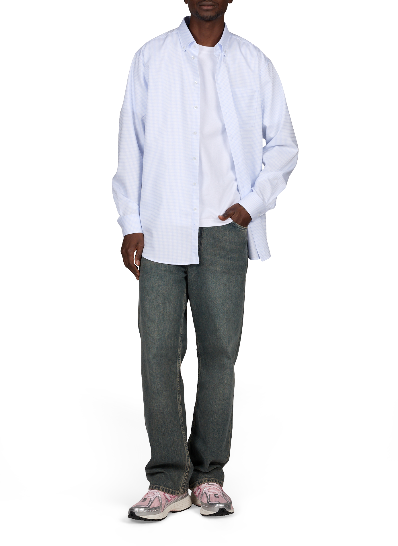 Rechte geruite blouse SEIDENSTICKER Blauw