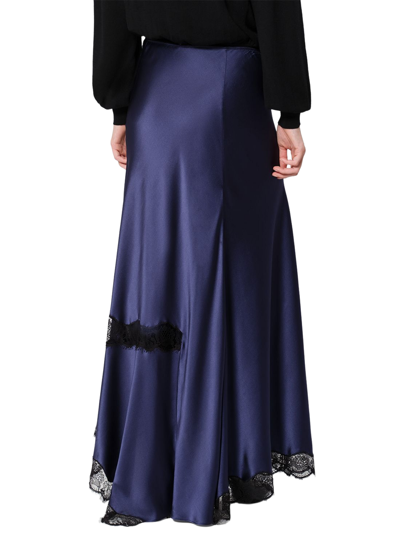 Alexendra-Rock mit Spitzendetail aus Seide ISABEL MARANT Blau