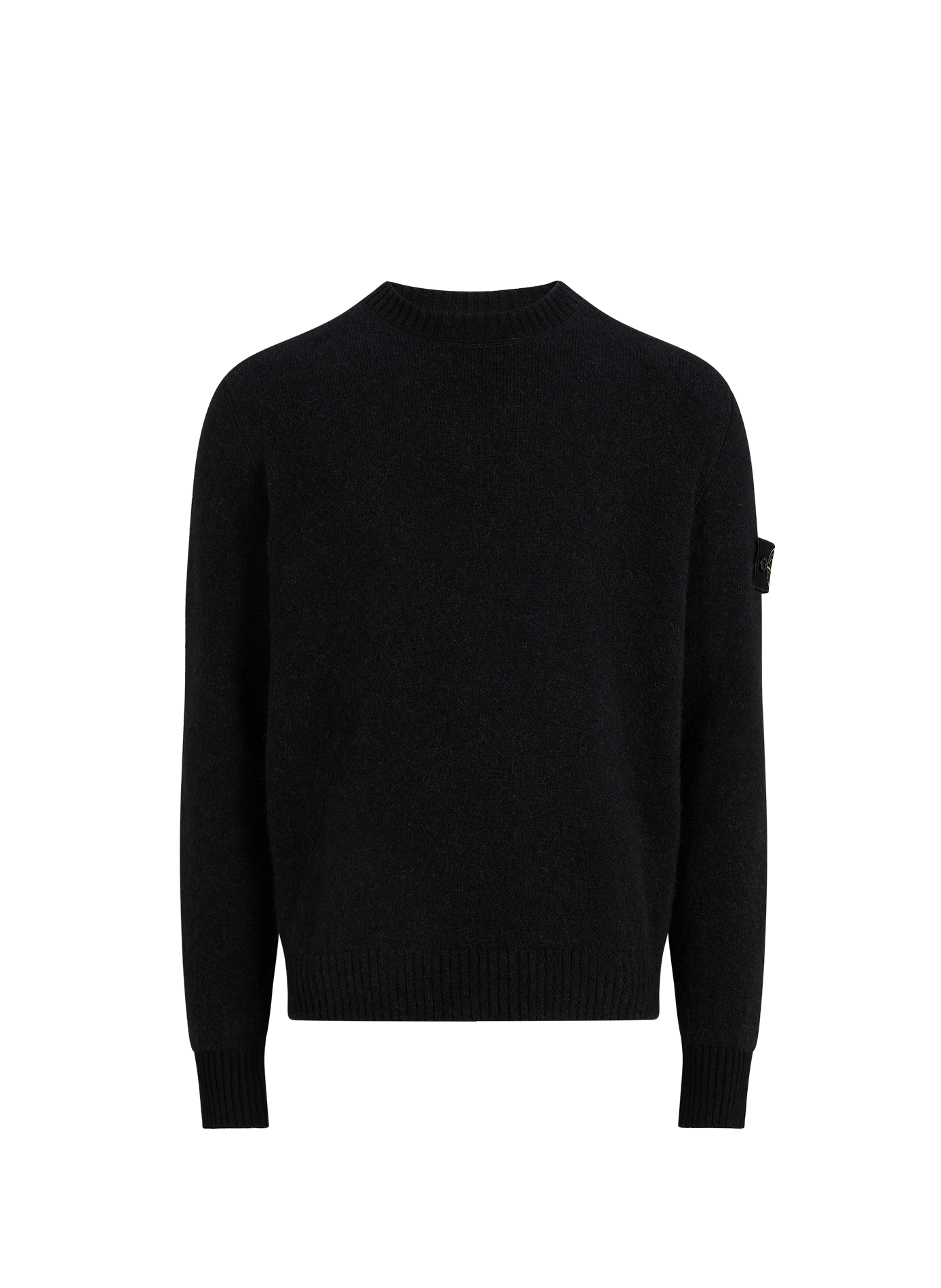 Plain loose-fit sweater in a wool blend STONE ISLAND Black