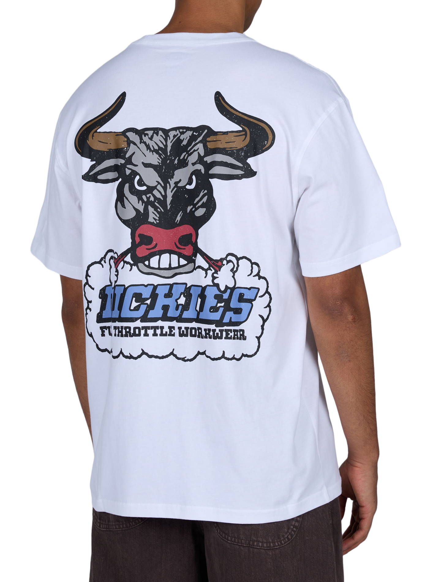 Rundhalsausschnitt T-Shirt aus Baumwolle DICKIES Weiss
