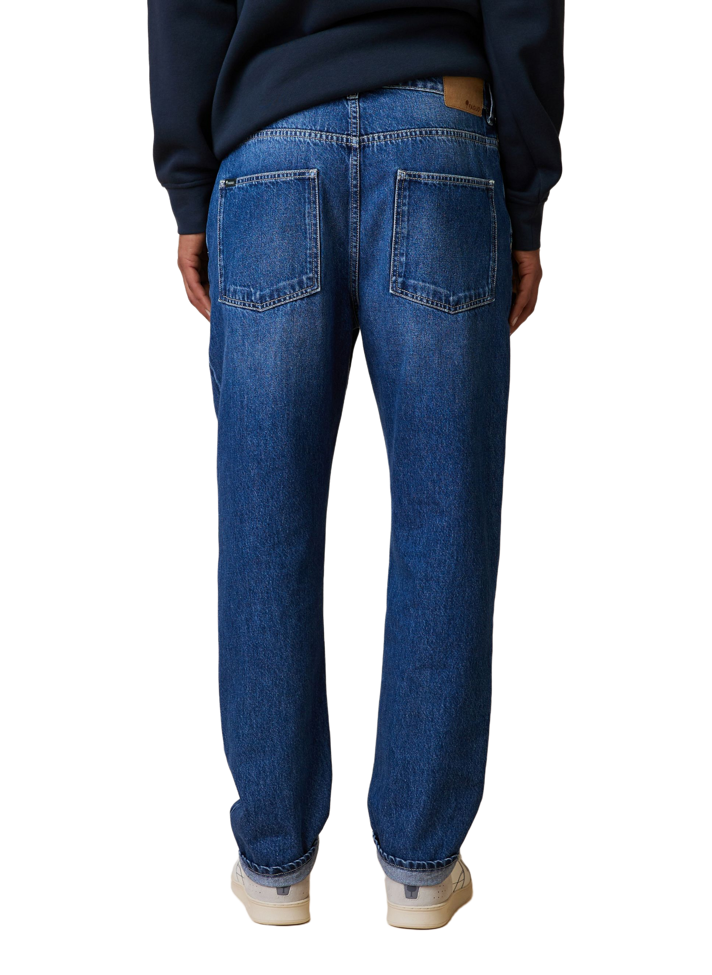 Jeans slim en coton FAGUO Bleu