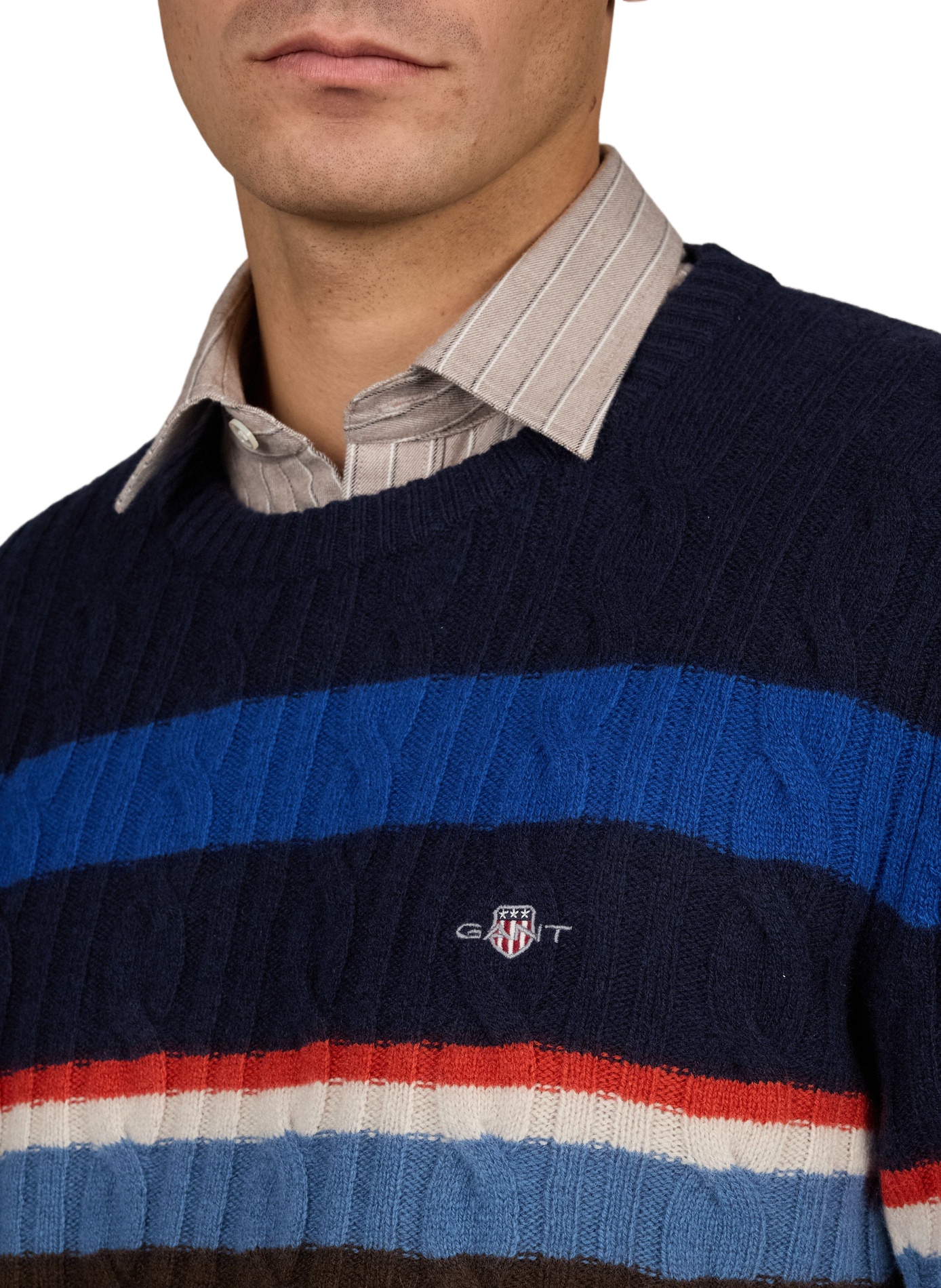 Round-neck wool jumper GANT Blue