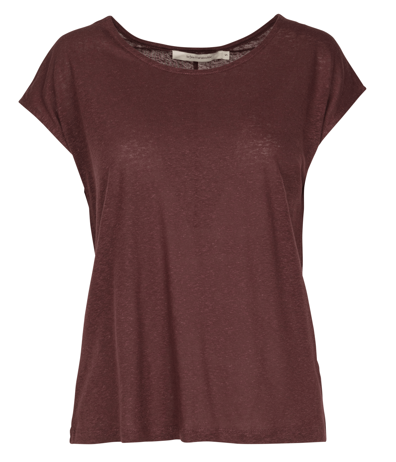 Oversized T-shirt met ronde hals LA FEE MARABOUTEE Bruin