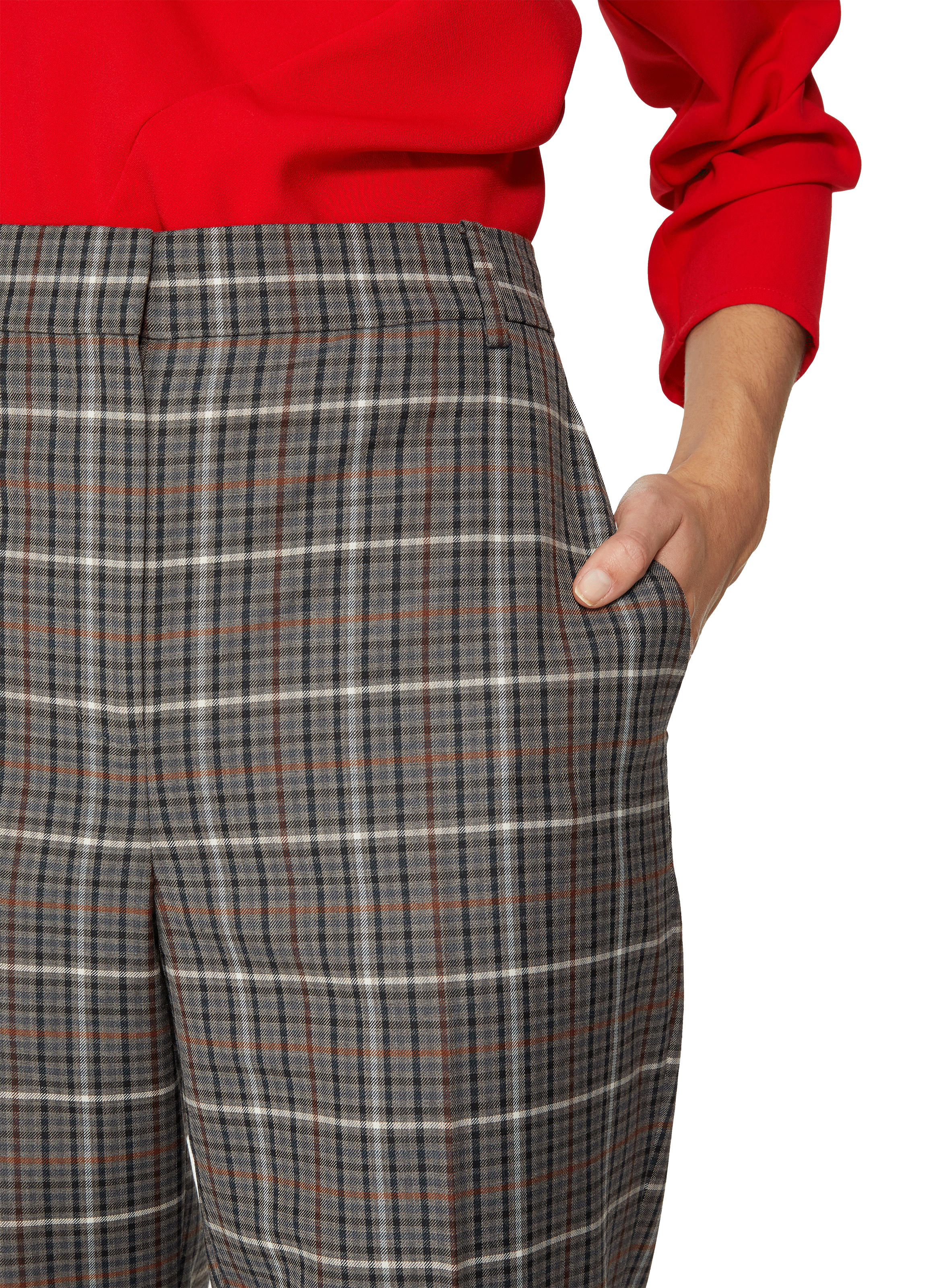 Check tailored Trousers TIBI Grey