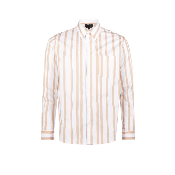 Chemise Mathieu rayée en popeline de coton