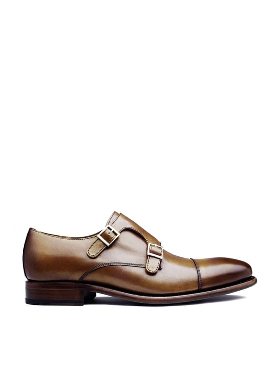 Chaussure monk en cuir cambridge Marron by FINSBURY FINSBURY Chaussure monk en cuir cambridge Marron