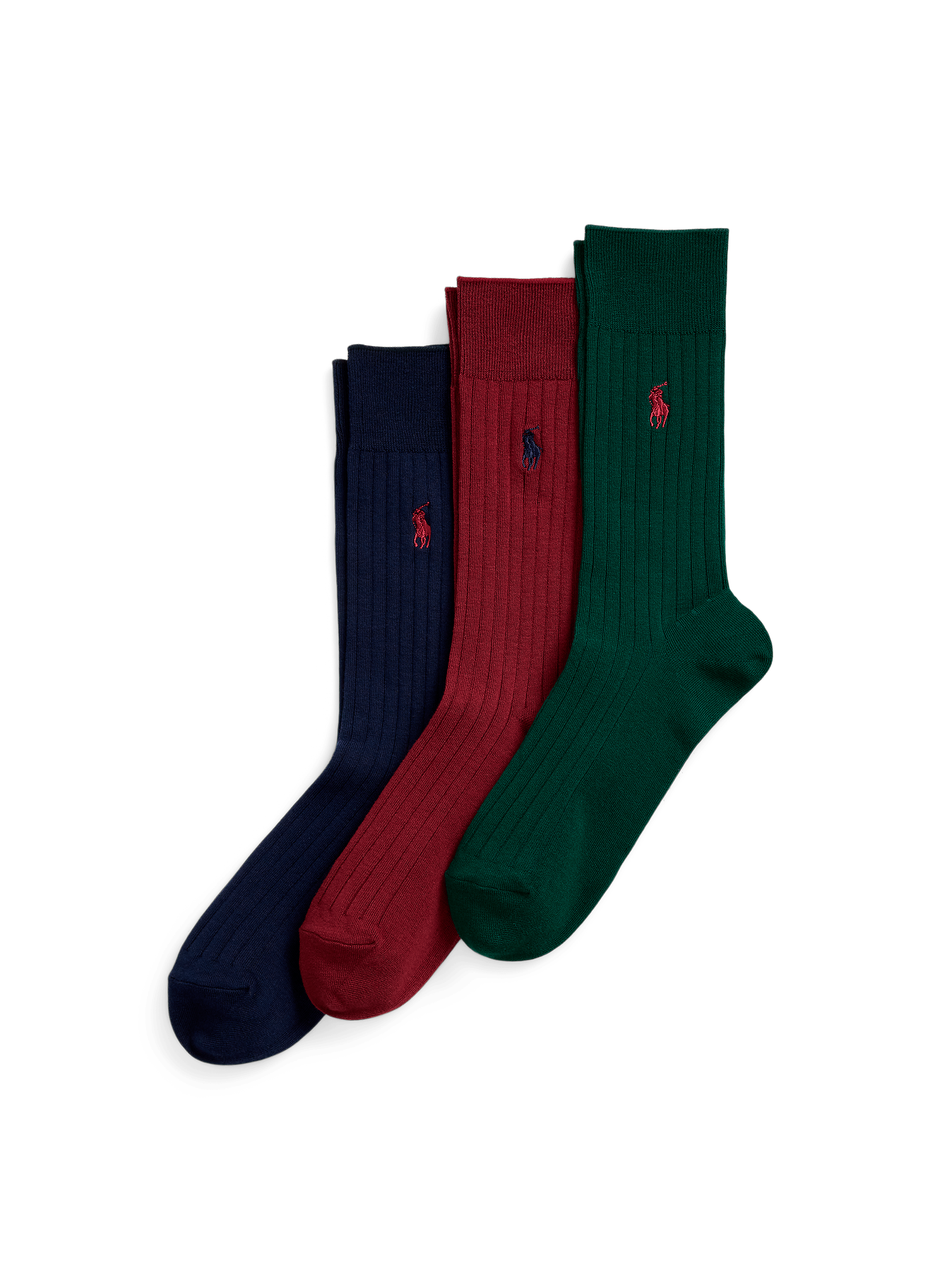 POLO RALPH LAUREN Lot de 3 chaussettes hautes en coton Multicolore