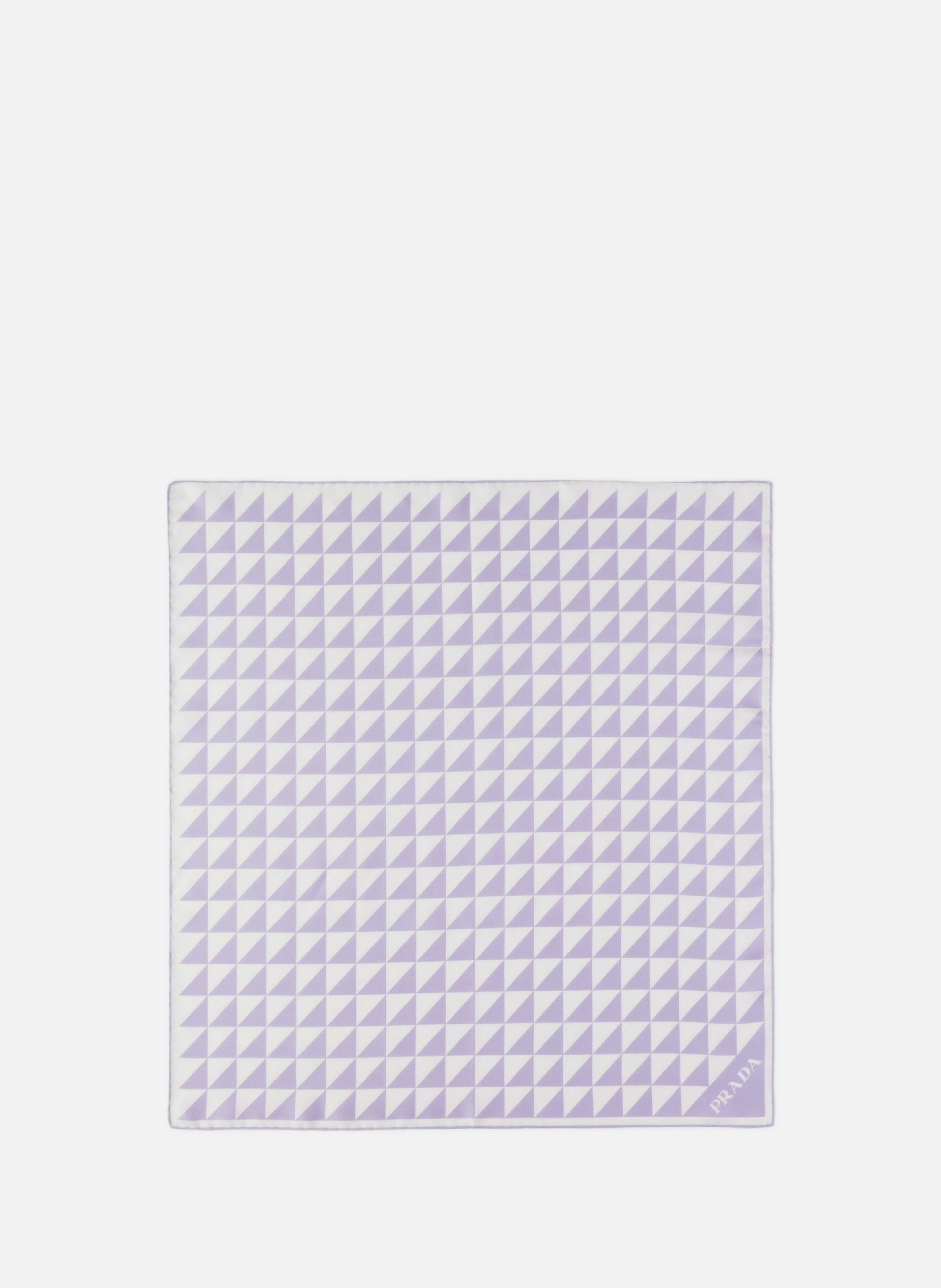 Foulard en sergé de soie imprimé 55 x 55 PRADA Violet
