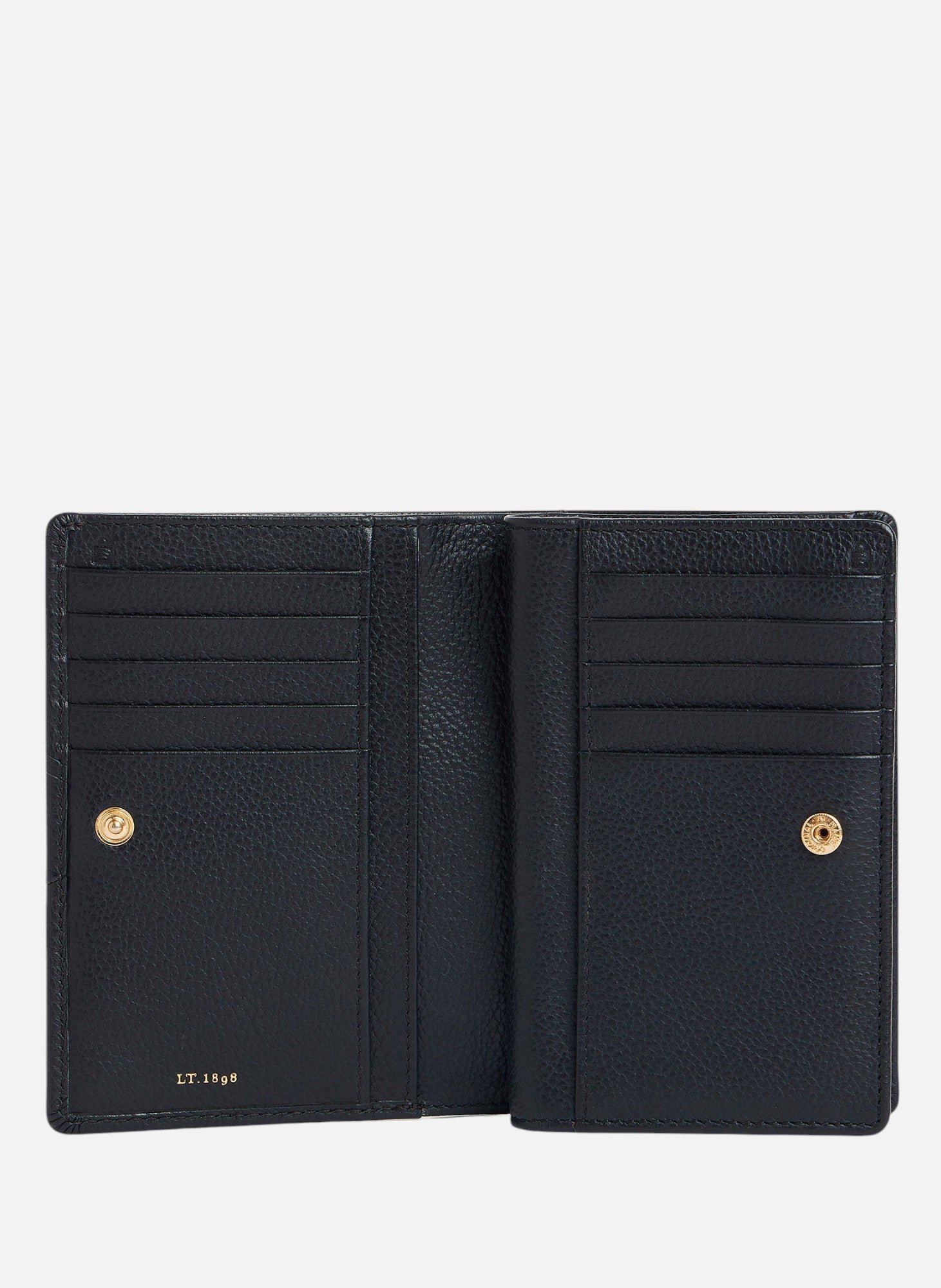 Portefeuille moyen modèle ella en cuir grainé LE TANNEUR Noir