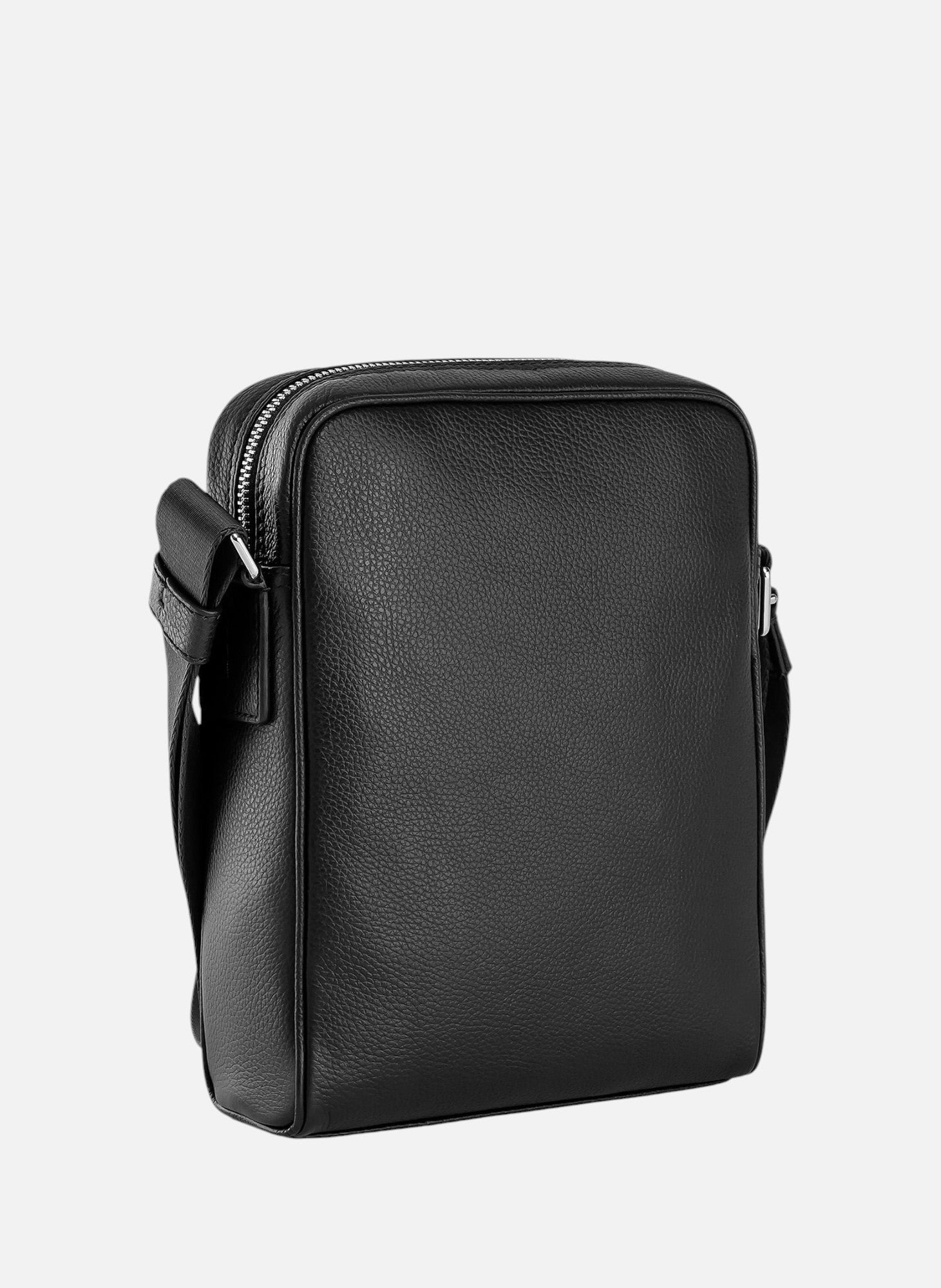 Sacoche moyen modèle charles en cuir grainé LE TANNEUR Noir