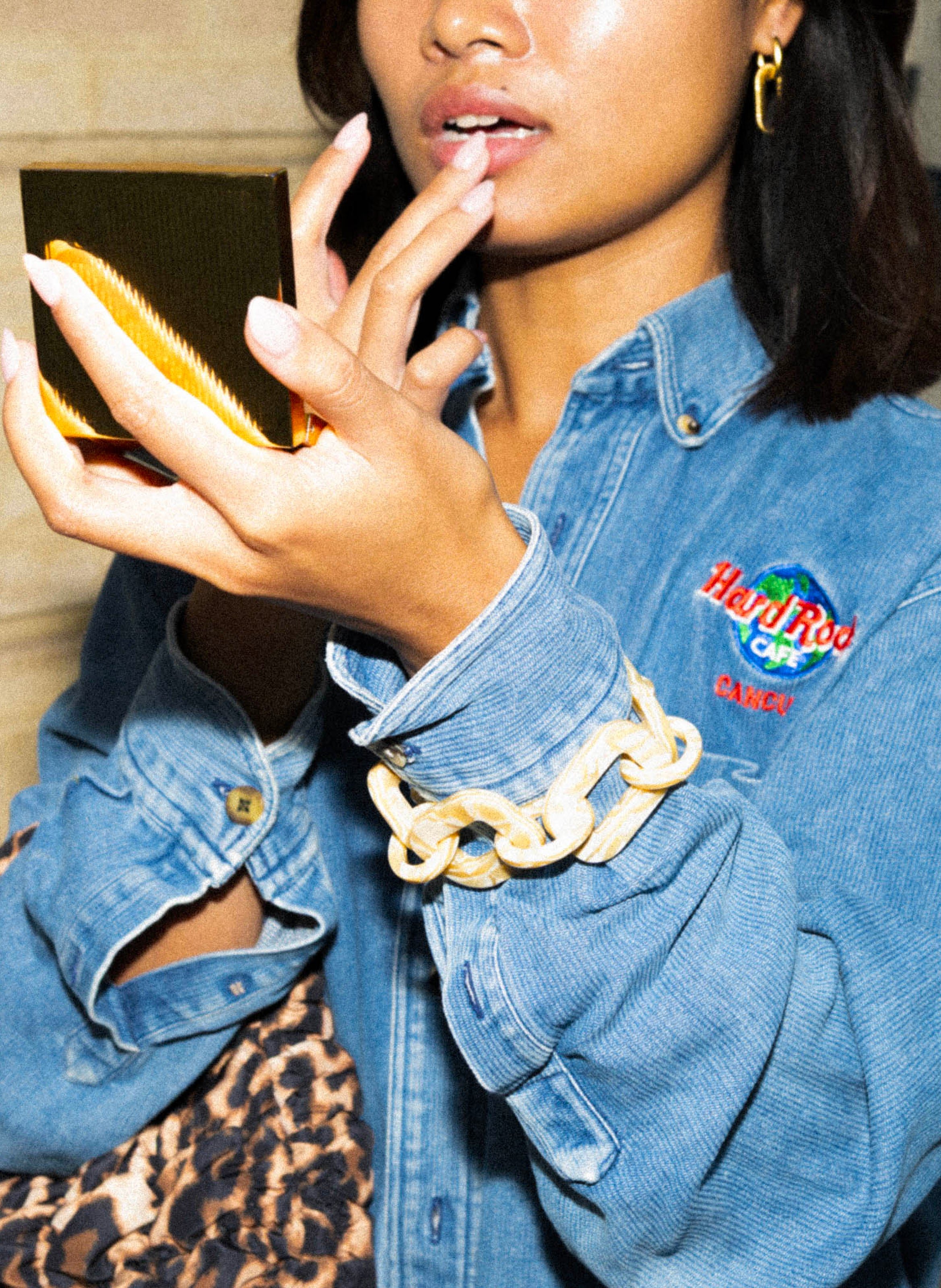 Bracelet astre en acétate de cellulose KURAGE GINZA Beige