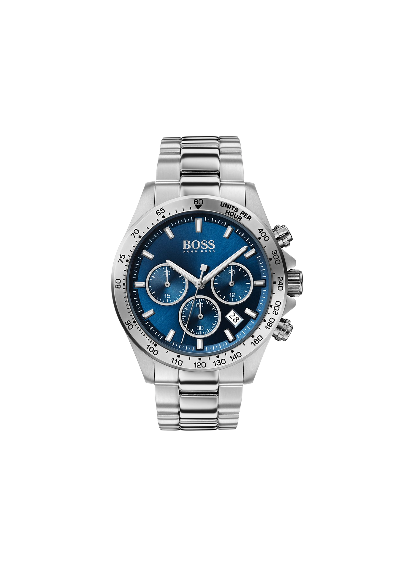 Montre chronographe en acier BOSS Argent