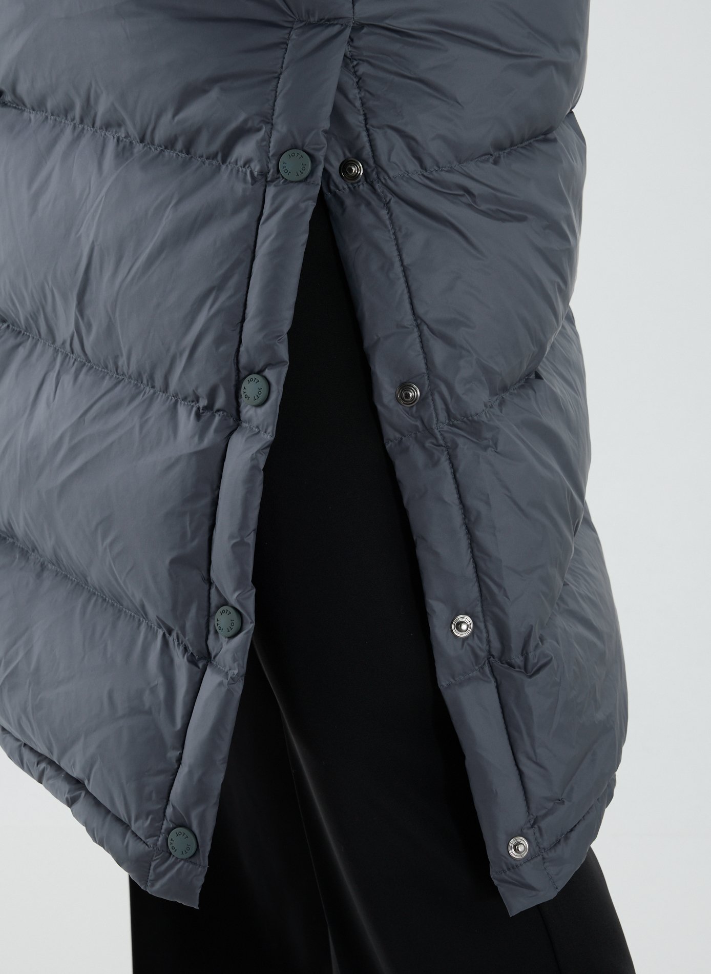 Veste matelassée longue à col montant JOTT Bleu